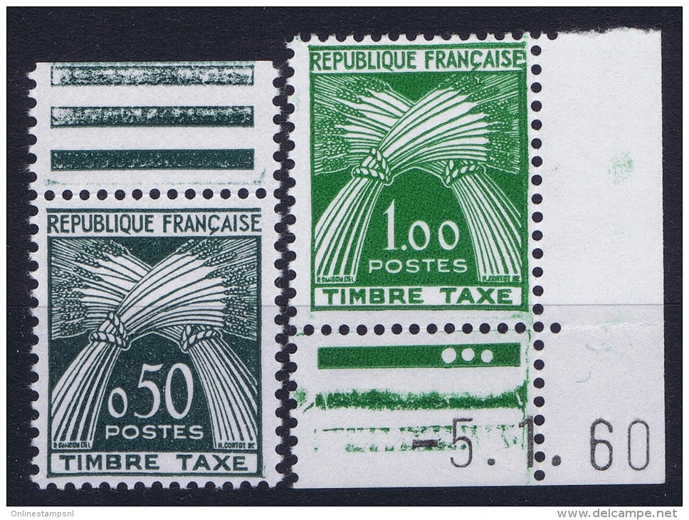 France: Yv Nr  Tax 93 + 94 MNH/** Sans Charnière  Postfrisch - 1960-... Ungebraucht
