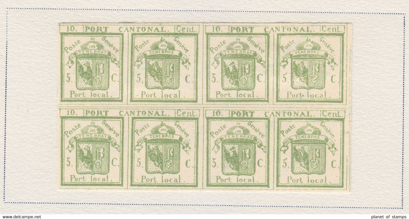 SCHWEIZ - Kanton Genf "DOPPELGENF" Und Kl. & Gr. Wappen Als Fournier-Fälschungen. - 1843-1852 Federal & Cantonal Stamps