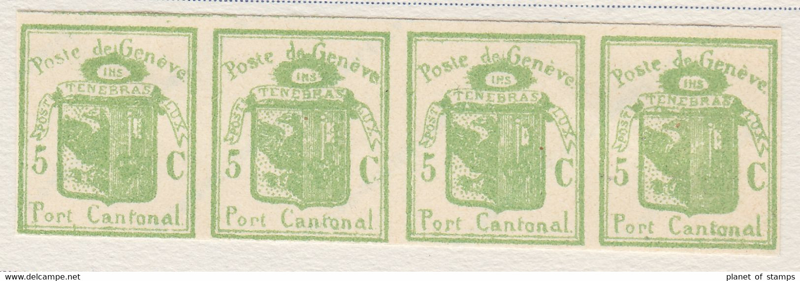 SCHWEIZ - Kanton Genf "DOPPELGENF" Und Kl. & Gr. Wappen Als Fournier-Fälschungen. - 1843-1852 Federal & Cantonal Stamps