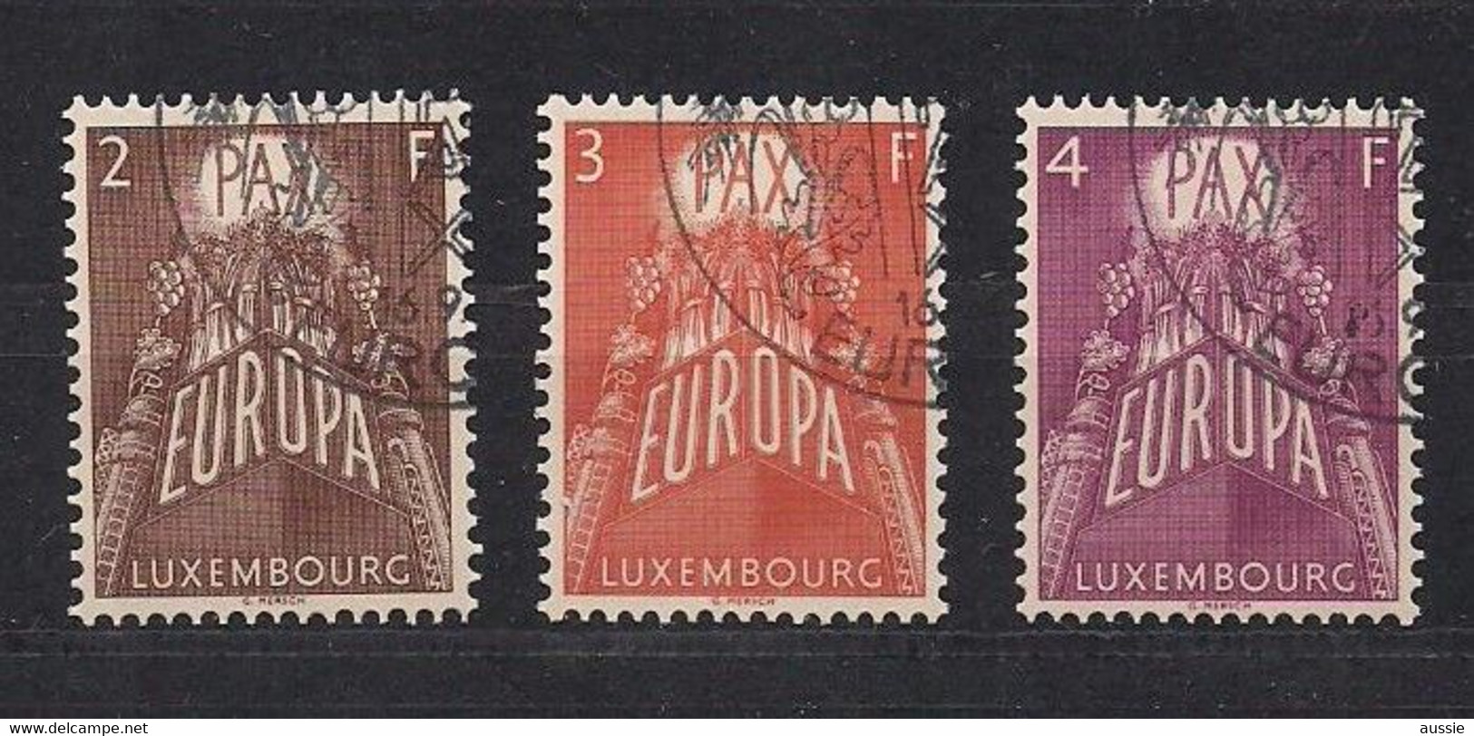 Luxembourg Cept Europa 1957 Yvertn° 531-533 (o) Oblitéré Cote 47,50 € - 1957