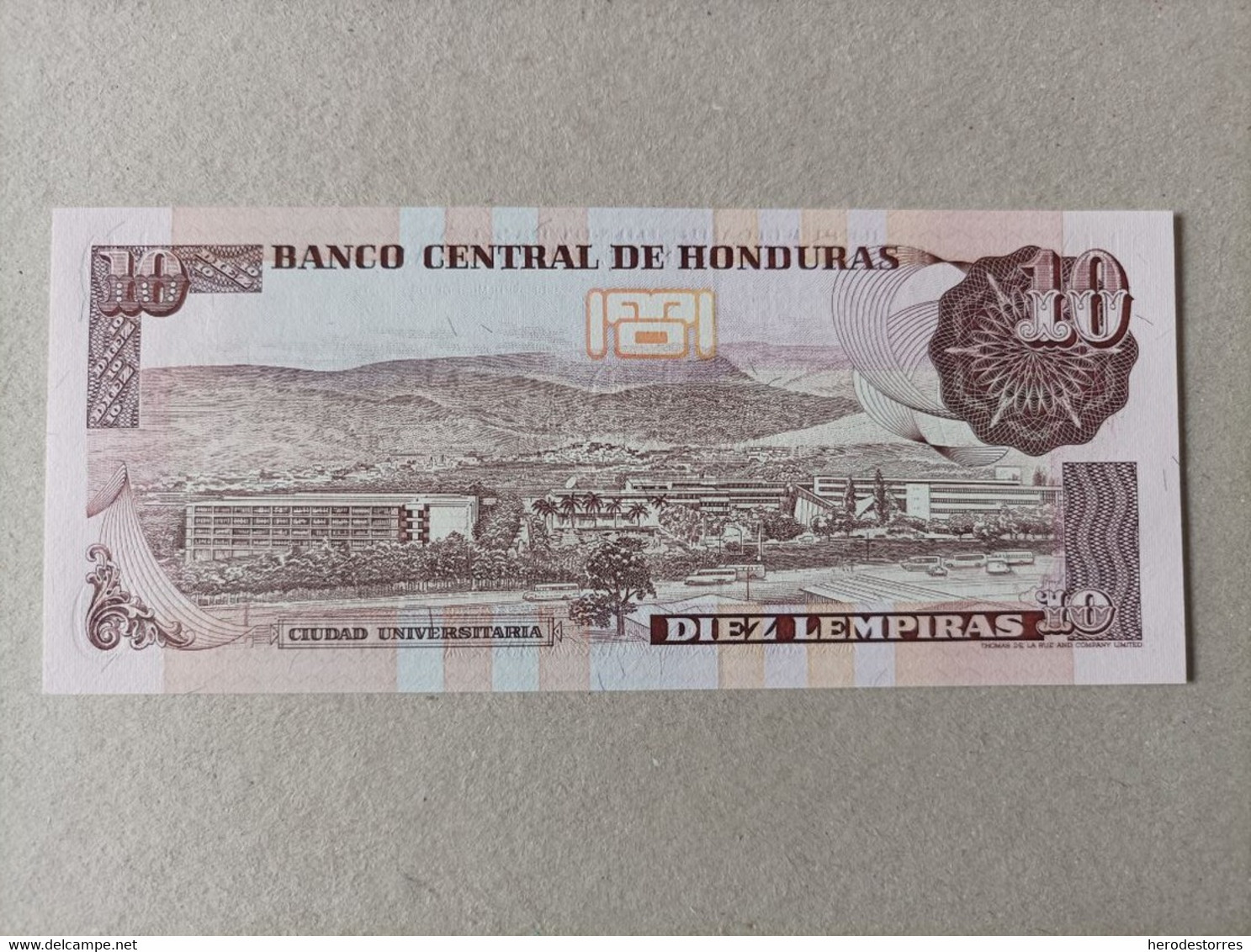 Billete De Honduras De 10 Lempiras, Año 1989, UNC - Honduras