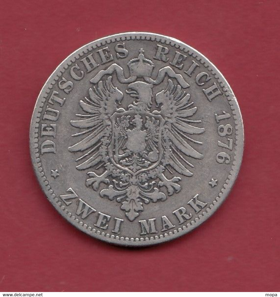 Allemagne --Prusse--- 2 Mark Argent 1876.A -- --dans L 'état - 2, 3 & 5 Mark Argent