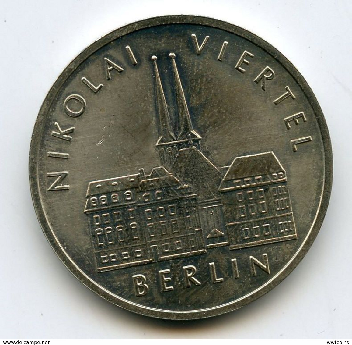 GERMANIA DDR 5 M 1987 CU-NI MARCHI BERLINO NIKOLAI VIERTEL - 5 Marcos