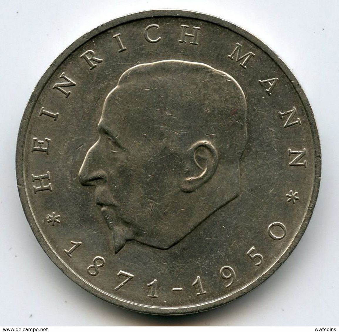 GERMANIA DDR 20 M 1971 CU NI HEINRICH MANN 1871-1950.. - Verzamelingen