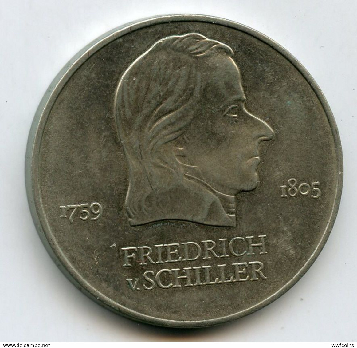 GERMANIA DDR 20 M 1972 CU NI FRIEDRICH V SCHILLER 1759-1805 - Collezioni