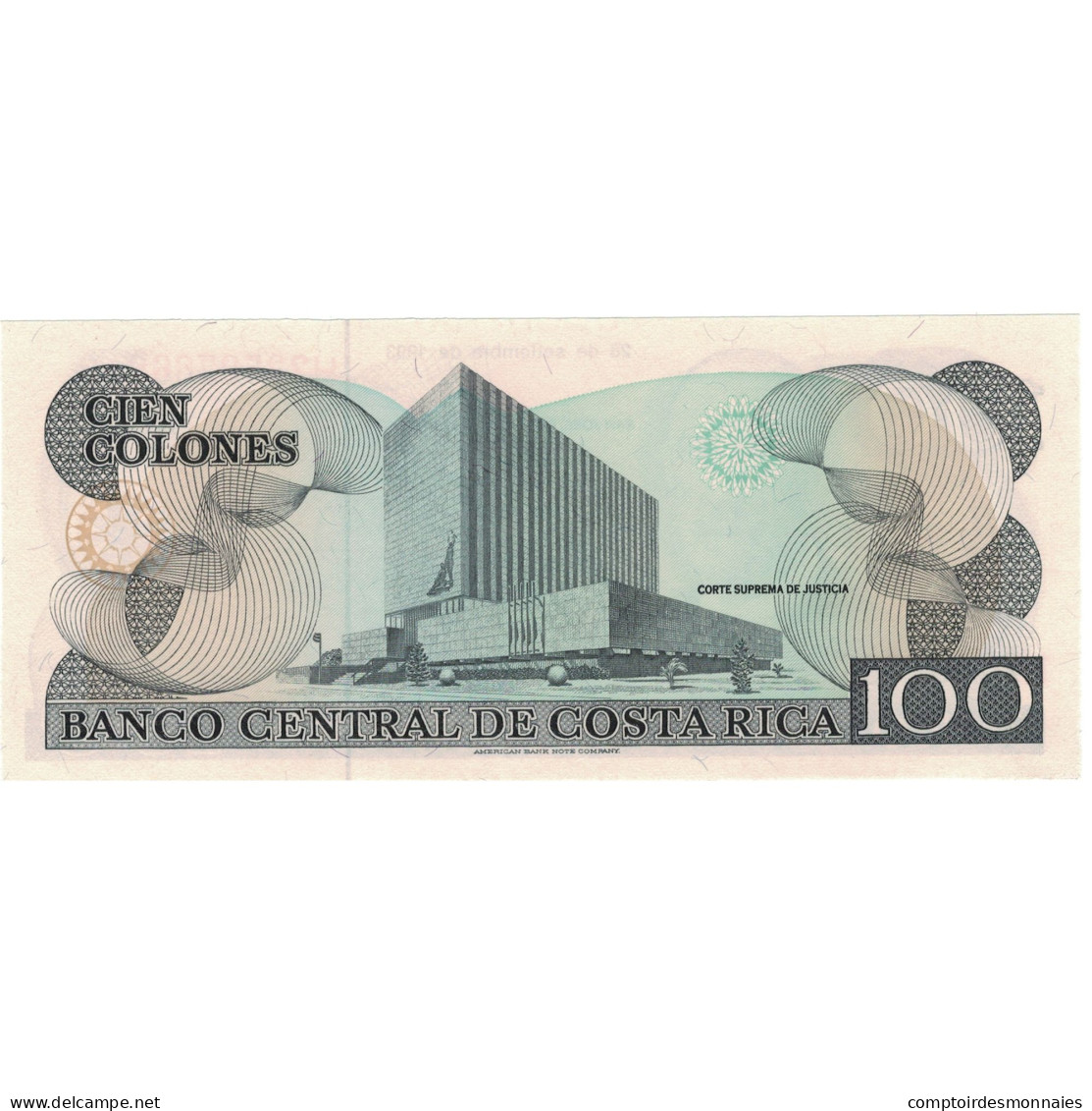 Billet, Costa Rica, 100 Colones, 1993, 1993-09-28, KM:261a, NEUF - Costa Rica