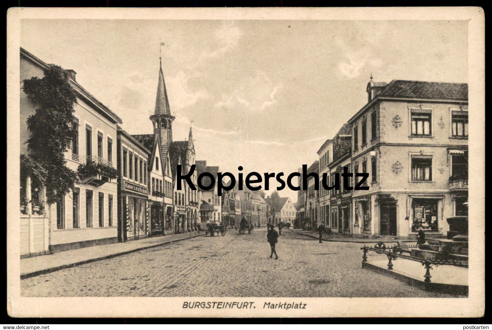 ALTE POSTKARTE BURGSTEINFURT MARKTPLATZ KAISER'S KAFFEE GESCHÄFT Steinfurt Borghorst Cpa Postcard Ansichtskarte - Steinfurt