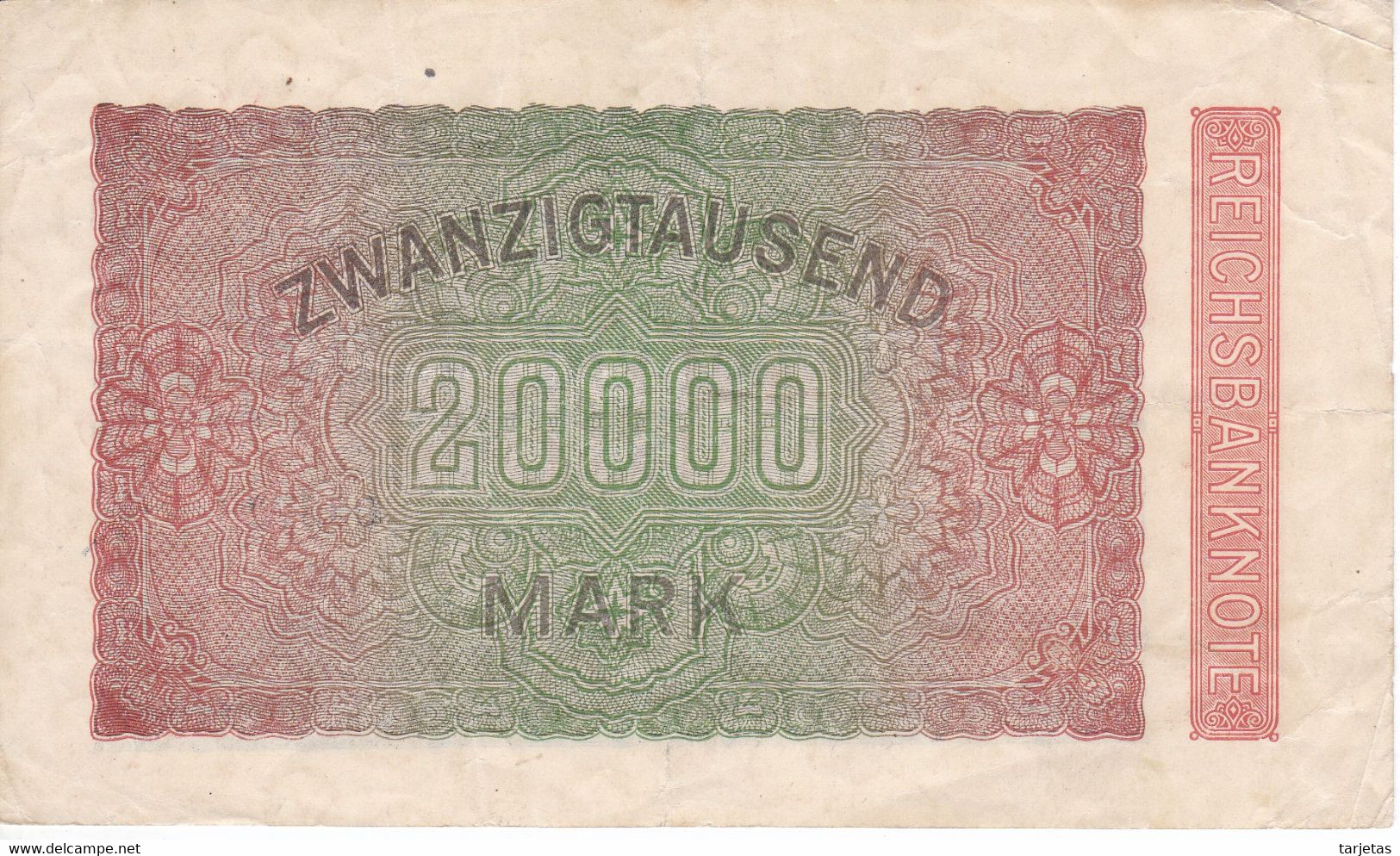 BILLETE DE ALEMANIA DE 20000 MARK DEL AÑO 1923 (BANKNOTE) - 20.000 Mark