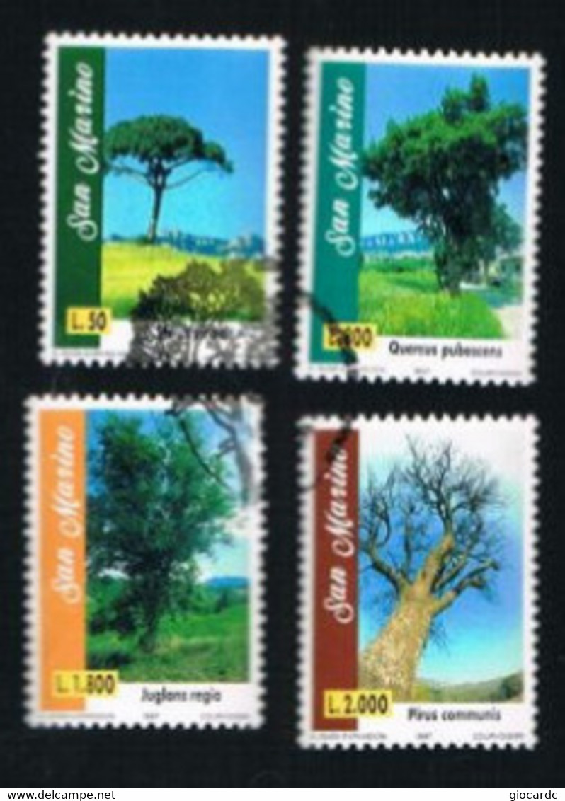 SAN MARINO - UN 1566.1569 - 1997  ALBERI MONUMENTALI  (COMPLET SET OF 4) - USED° - Gebraucht