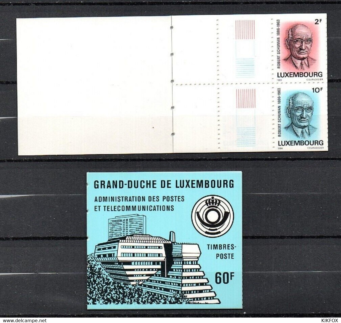 LUXEMBURG, LUXEMBOURG,1986, CARNET, MH, MI 1156-1157 ROBERT SCHUMAN POSTFRISCH - Postzegelboekjes