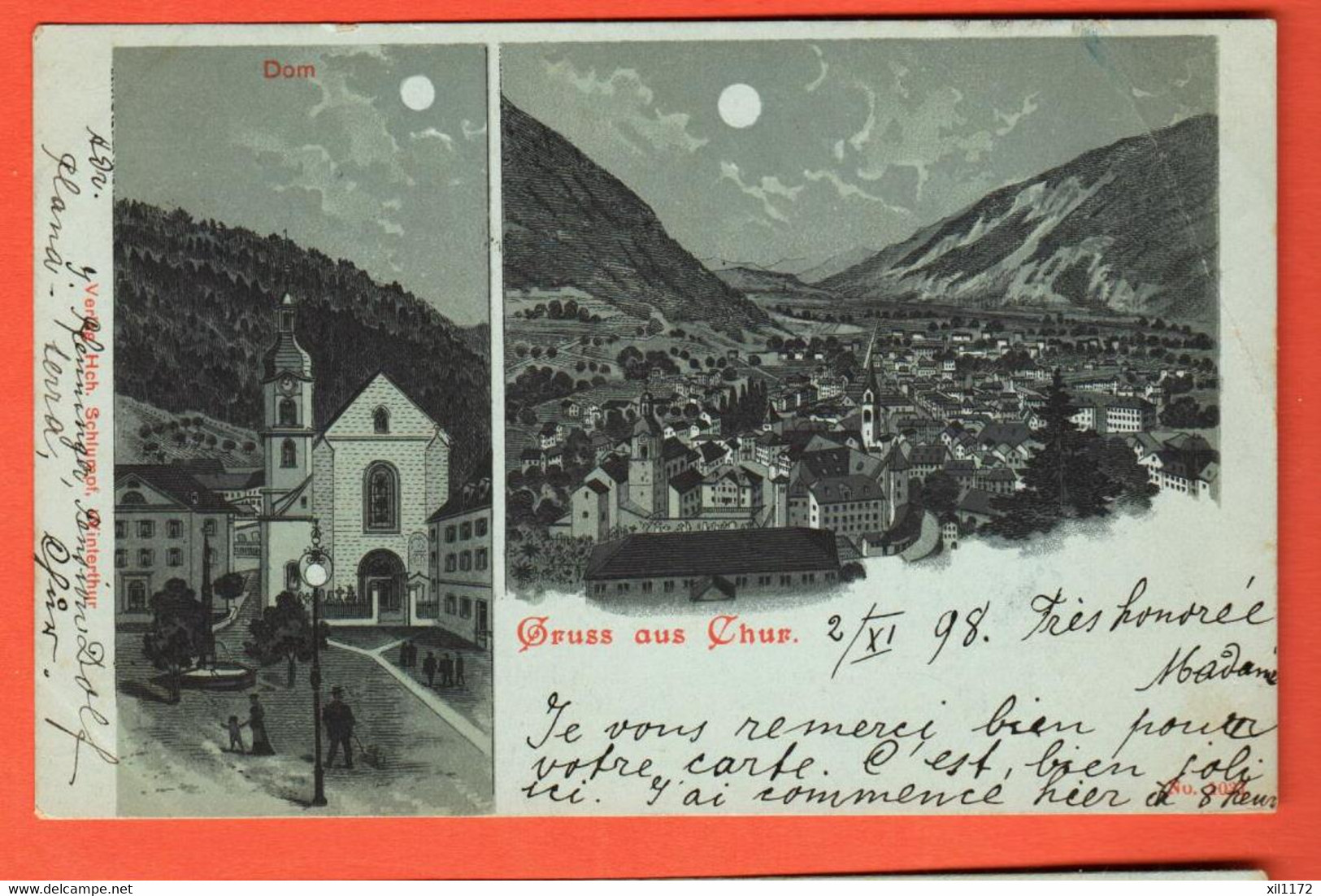 TGR-36  Gruss Aus Chur  Multiviews  Gelaufen 1898  Pionier - Coira