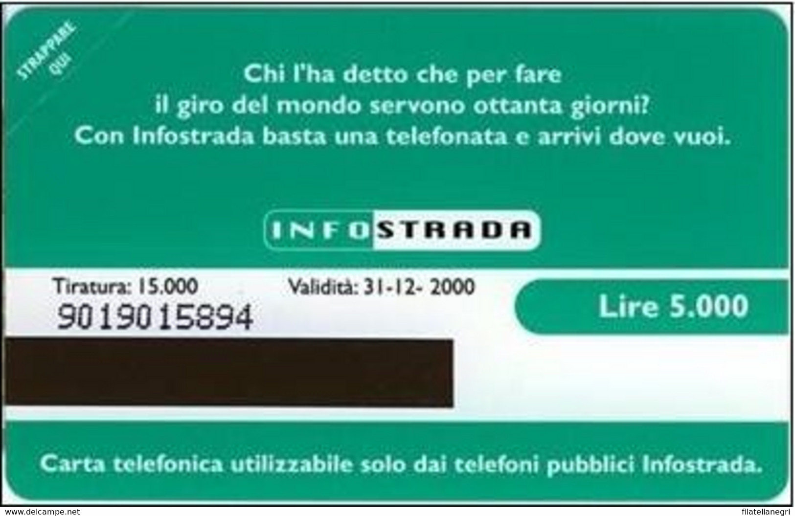 “Giro Del Mondo” Serie 3 Carte Telefoniche Nuove Infostrada - Autres & Non Classés