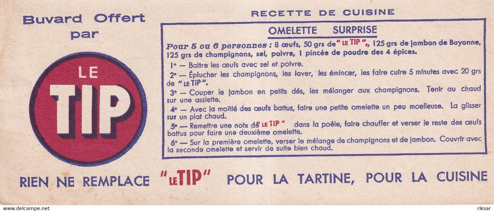 BUVARD(RECETTE DE CUISINE LE TIP) - R