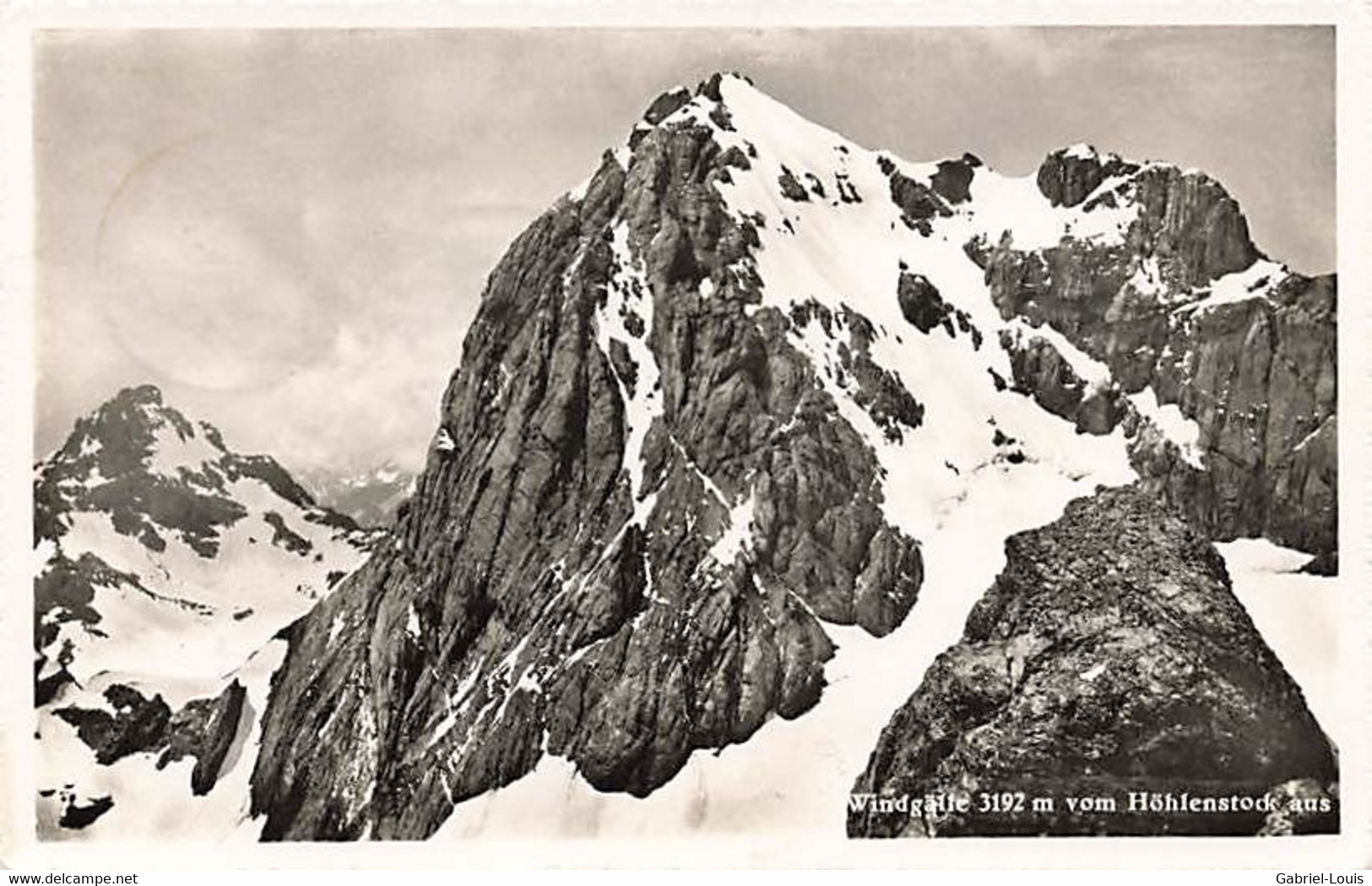 Windgälle Vom Höhlenstock Aus Cachet Bristen 1946 - Autres & Non Classés