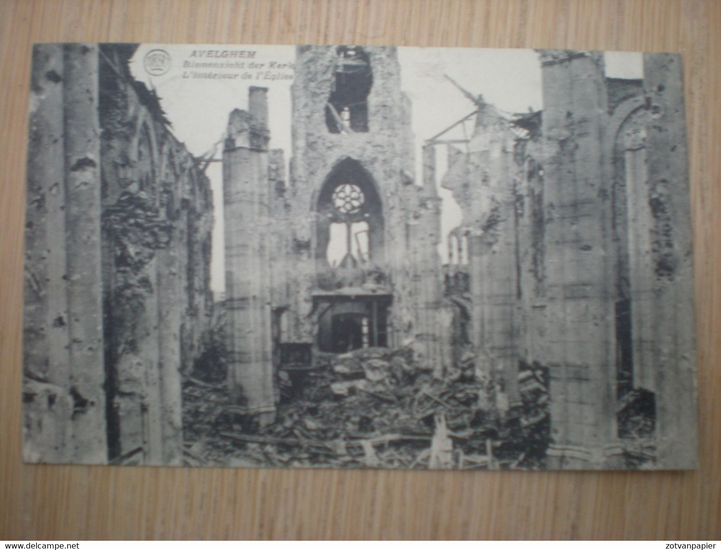 Avelgem - Kerk - Wereldoorlog 1914-1918 - Uitgever ALBERT - Avelgem