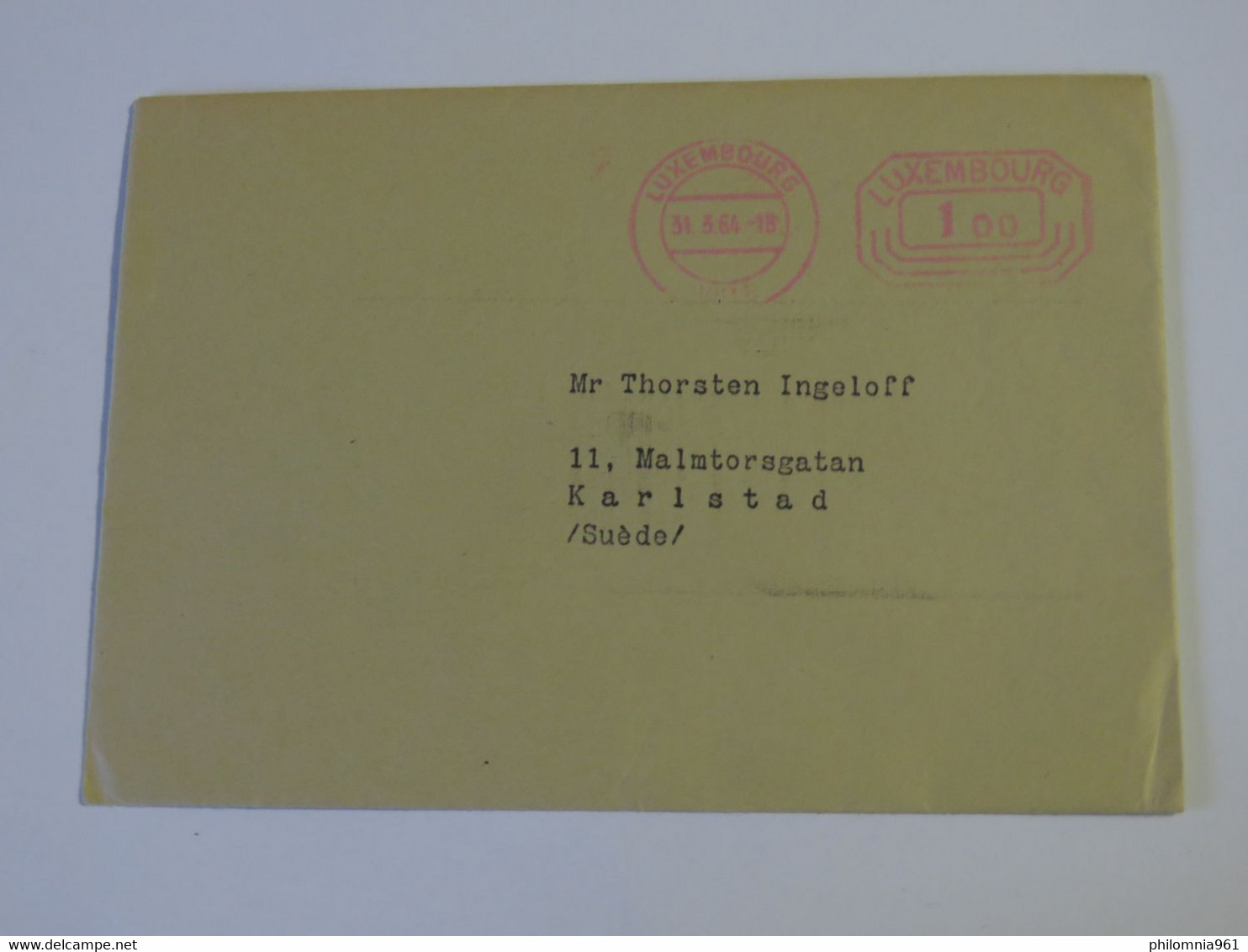 LUXSEMBOURG COVER TO SWEDEN 1964 - Other & Unclassified