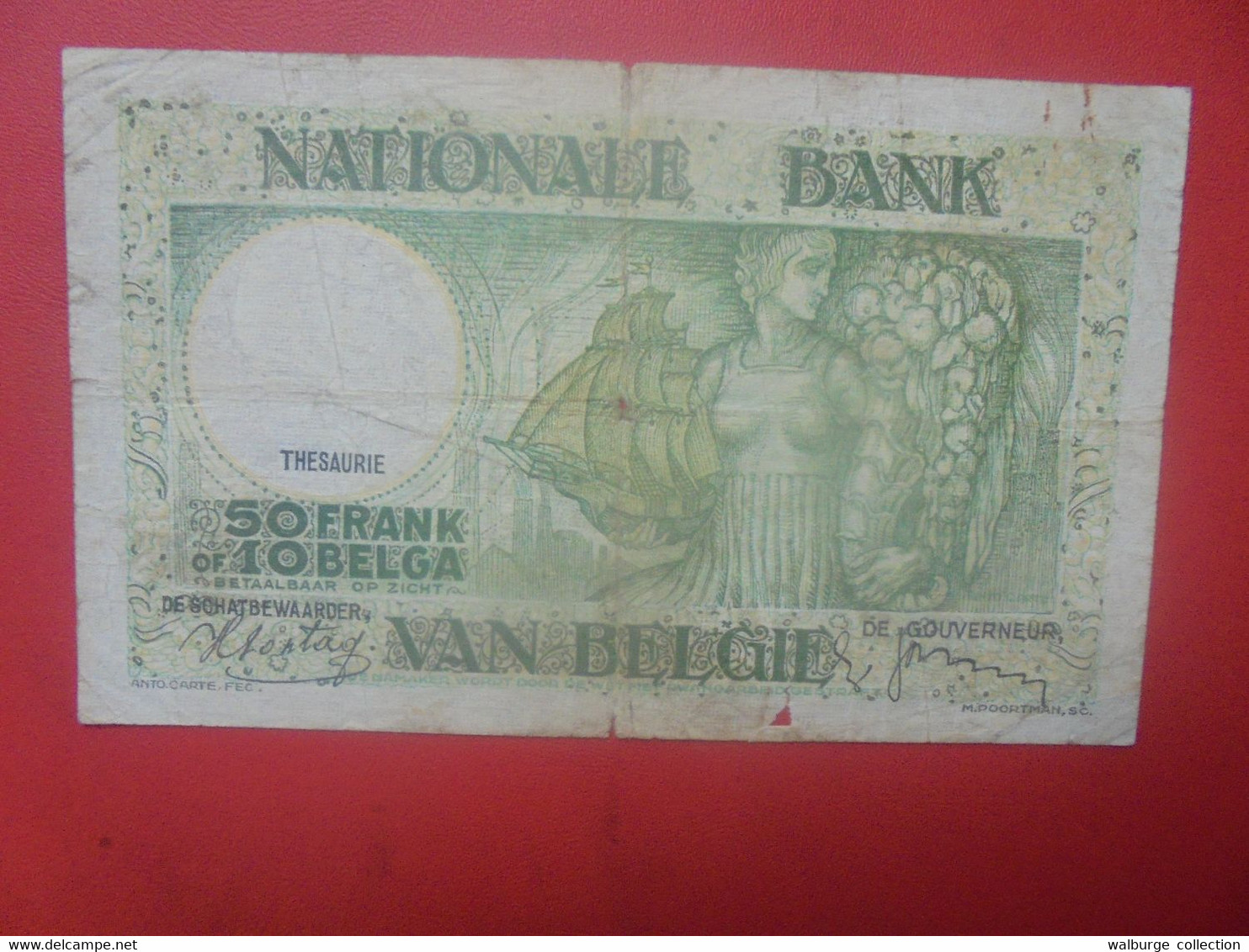 BELGIQUE 50 Francs 1938 Circuler (B.27) - 50 Francs