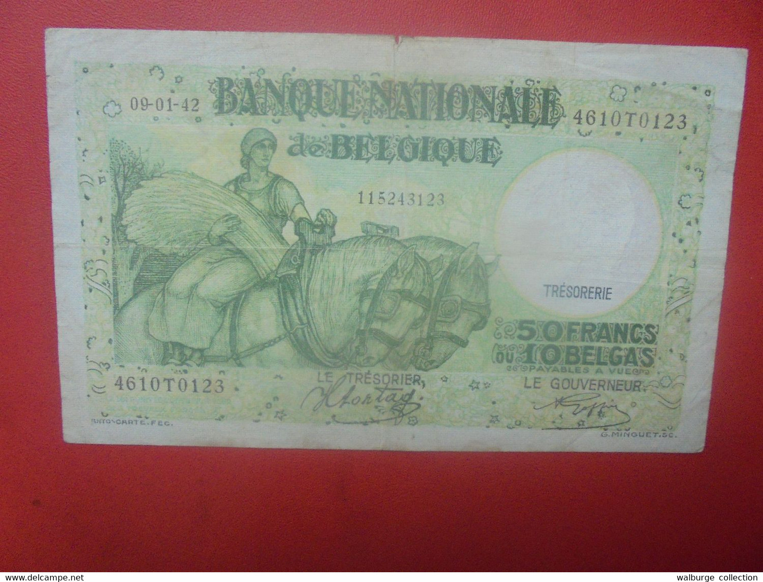 BELGIQUE 50 Francs 1942 Circuler (B.27) - 50 Franchi