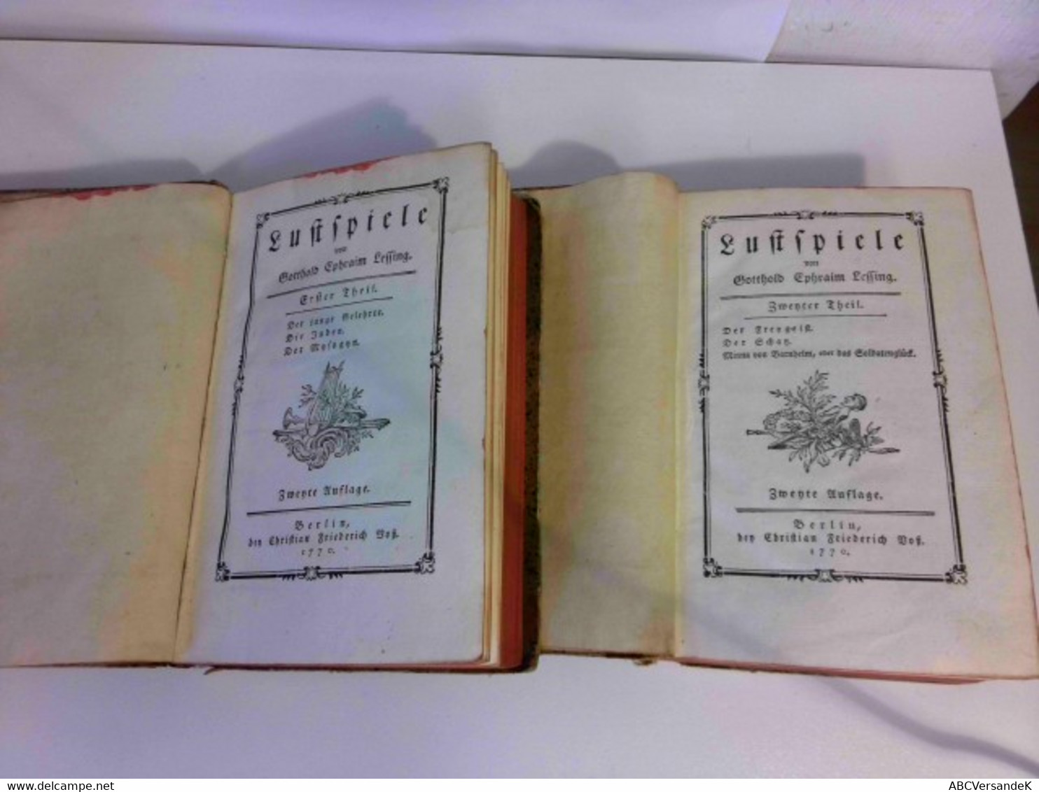 2 Bände (von2) Lustspiele Von Gotthold Ephraim Lessing. Gesamtausgabe. - German Authors