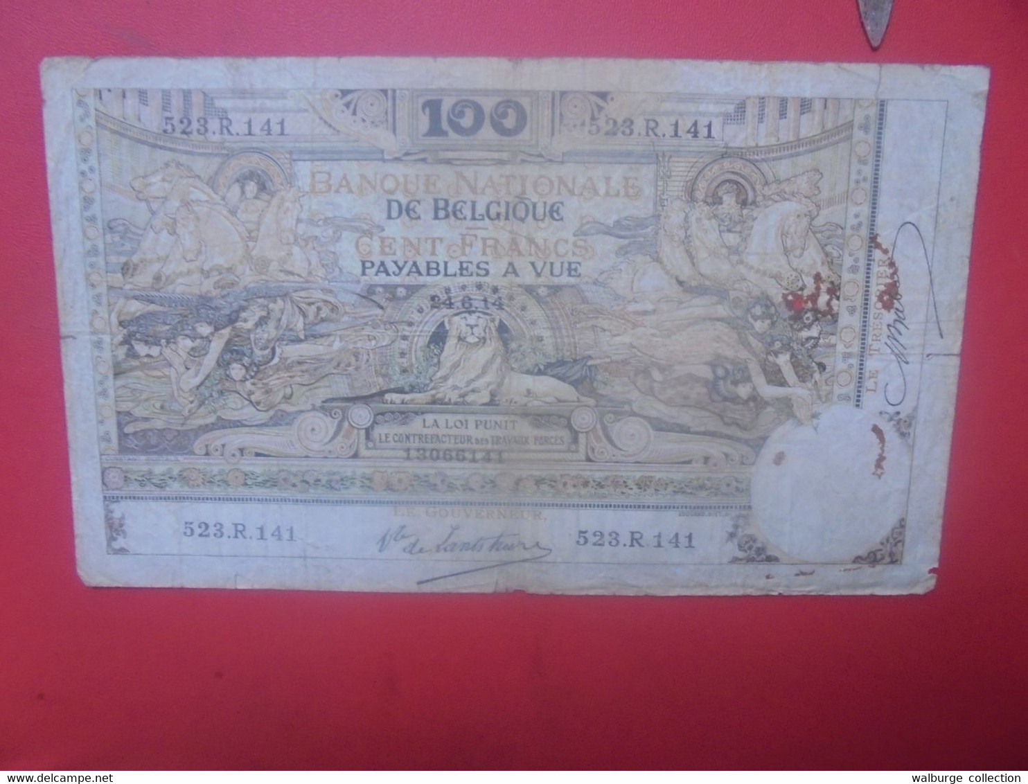 BELGIQUE 100 Francs 1914 Circuler-très Petite Déchirure (B.27) - 100 Franchi