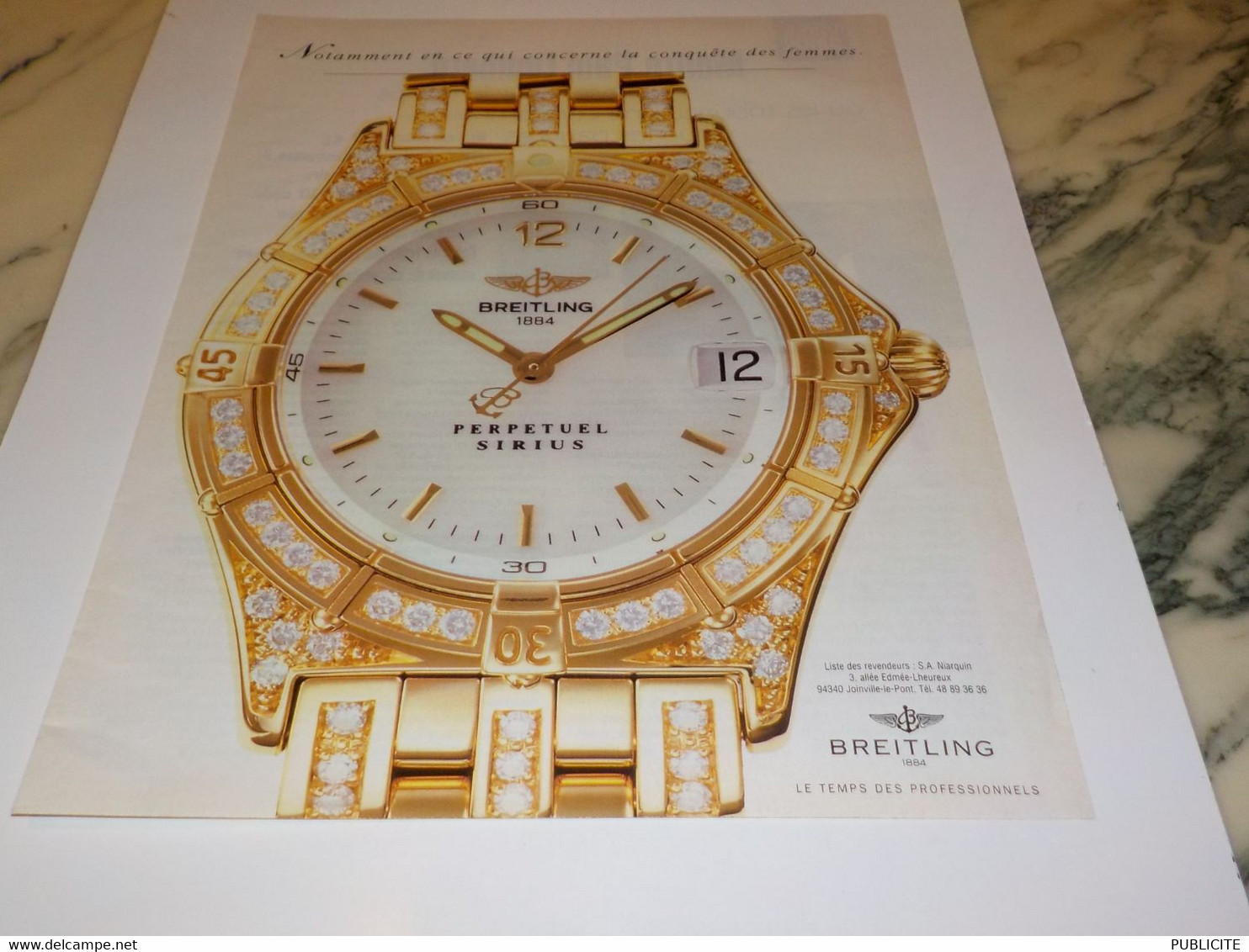 ANCIENNE PUBLICITE A LA CONQUETE DES FEMMES  MONTRE BREITLING 1995 - Other & Unclassified