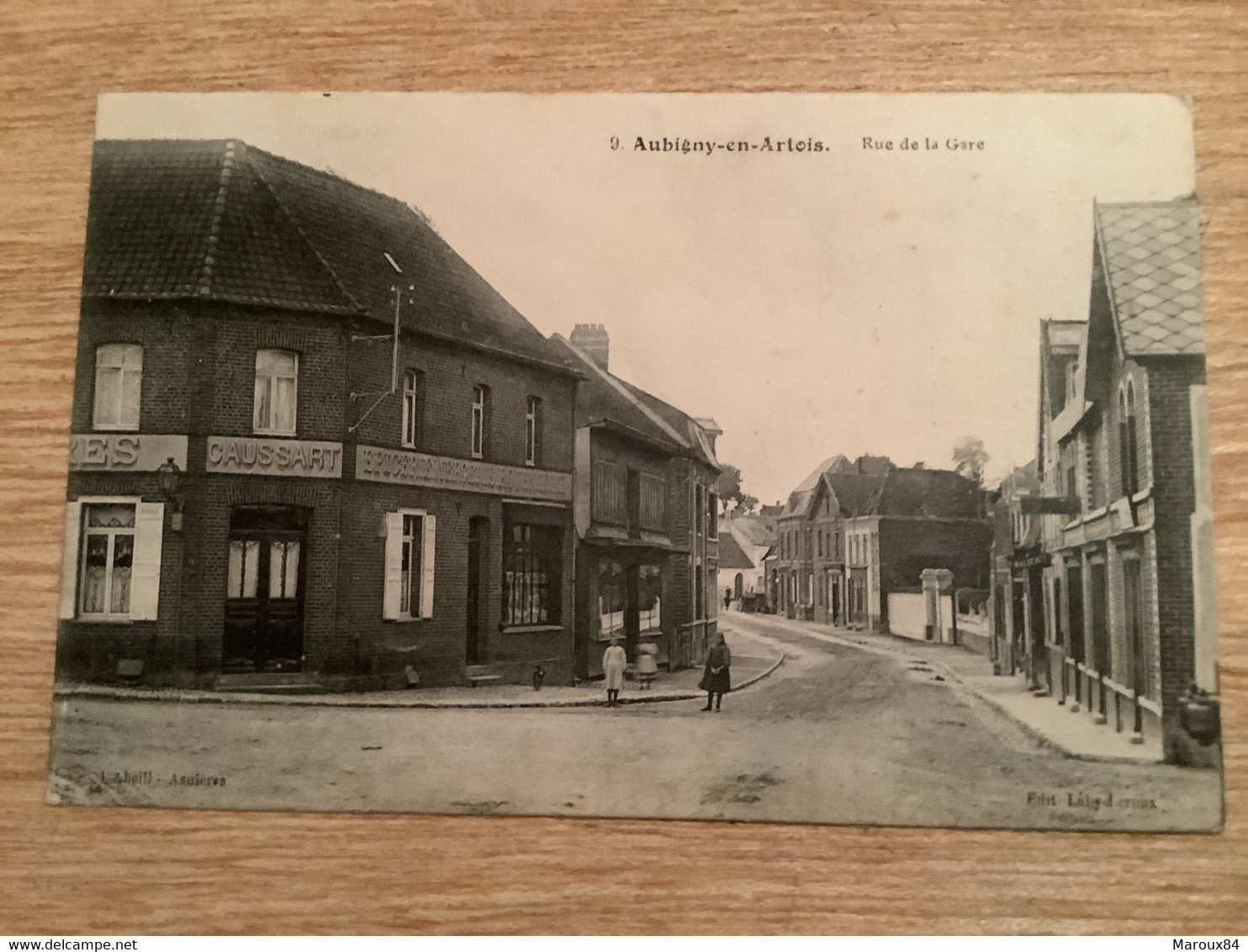 Dpt62 CPA Aubigny -en Artois Rue De La Gare - Aubigny En Artois