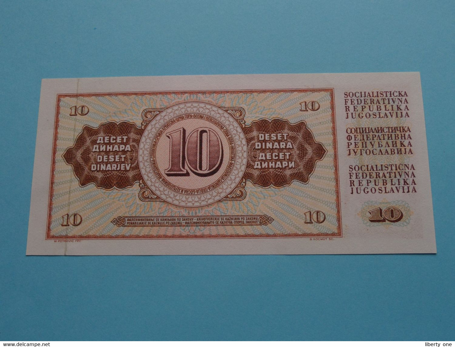 10 Dinara 1/5/1968 / AB 6809899 ( For Grade, Please See SCANS ) Circulated ! - Yugoslavia