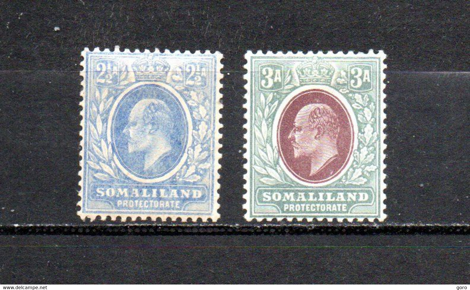 Somaliland   1905-06  .-   Y&T  Nº    36/37    C/charniere - Somaliland (Protectoraat ...-1959)