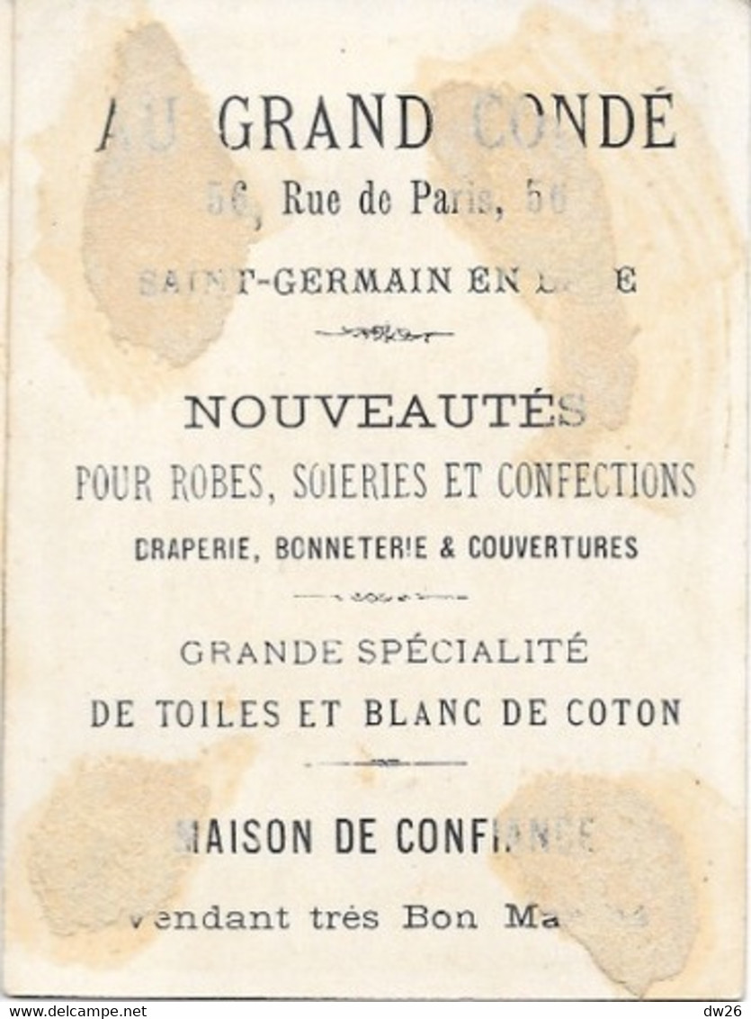 Chromo Au Grand Condé, Saint-Germain-en-Laye, Nouveautés (Robes, Soiries) Série Métiers: La Mécanique - Other & Unclassified