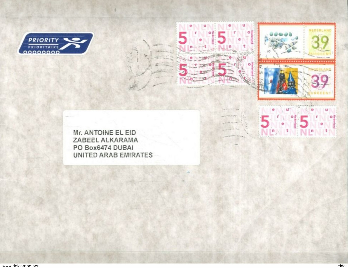 NETHERLANDS  - 2013 - STAMPS  COVER SENT TO DUBAI. - Lettres & Documents
