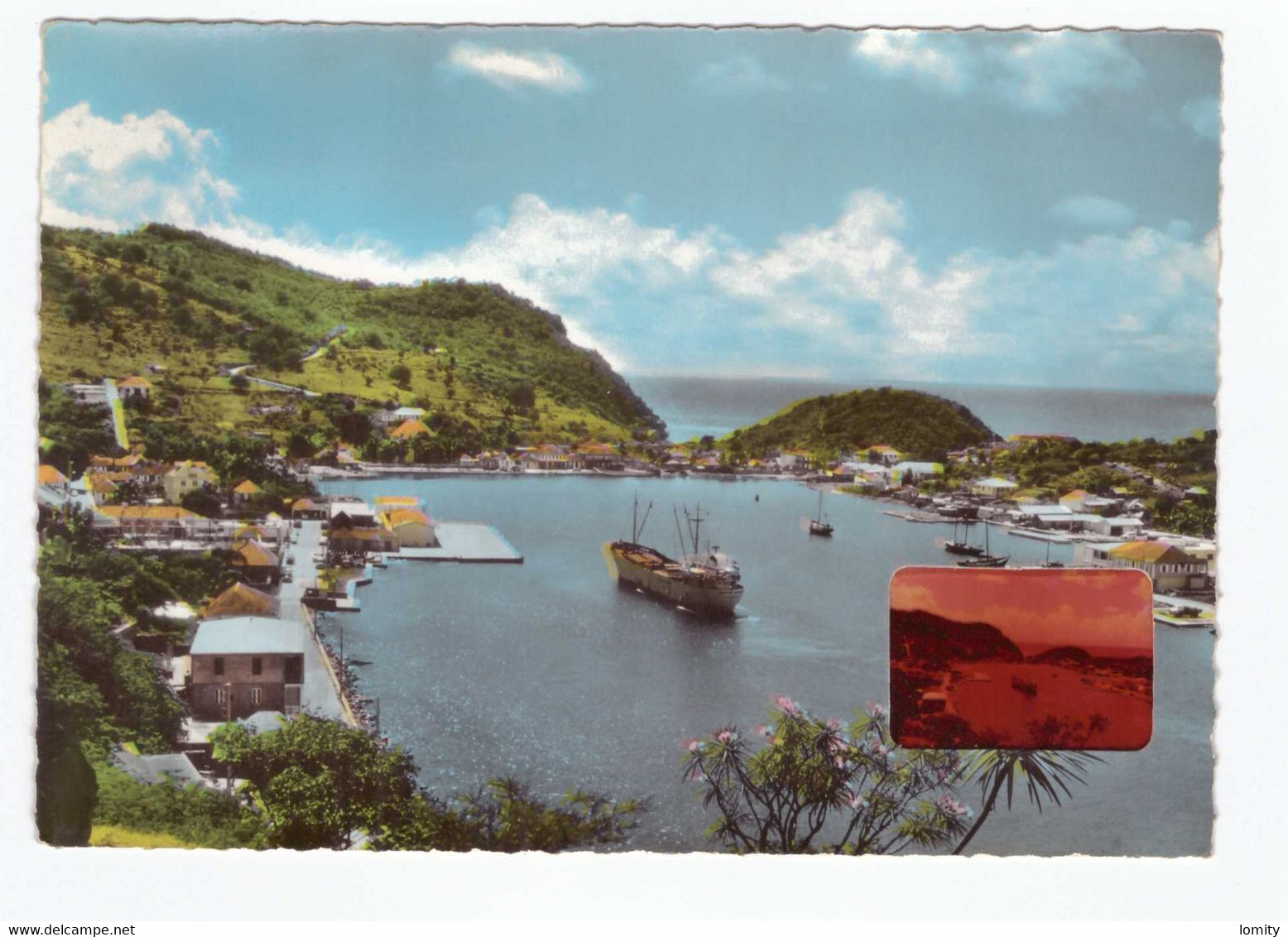 Guadeloupe St Saint Barthelemy Carte à Système Diapositive Gustavia Coté Sud Est CPSM GF Diachrom Pierron - Saint Barthelemy