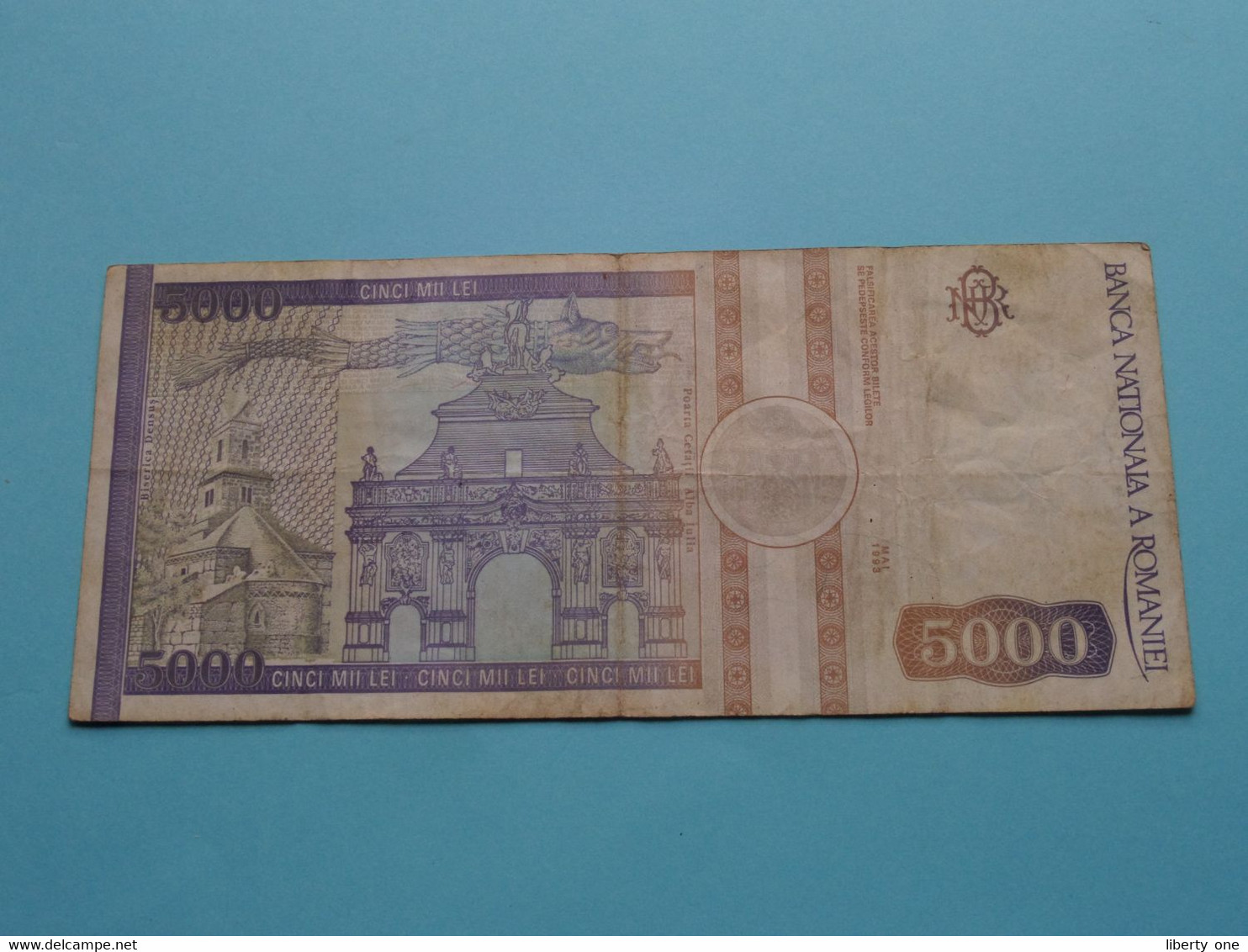 5000 Cinci Mii Lei ( Mai 1993 ) 908687 - C.0008 ( For Grade, Please See SCANS ) Circulated ! - Rumania