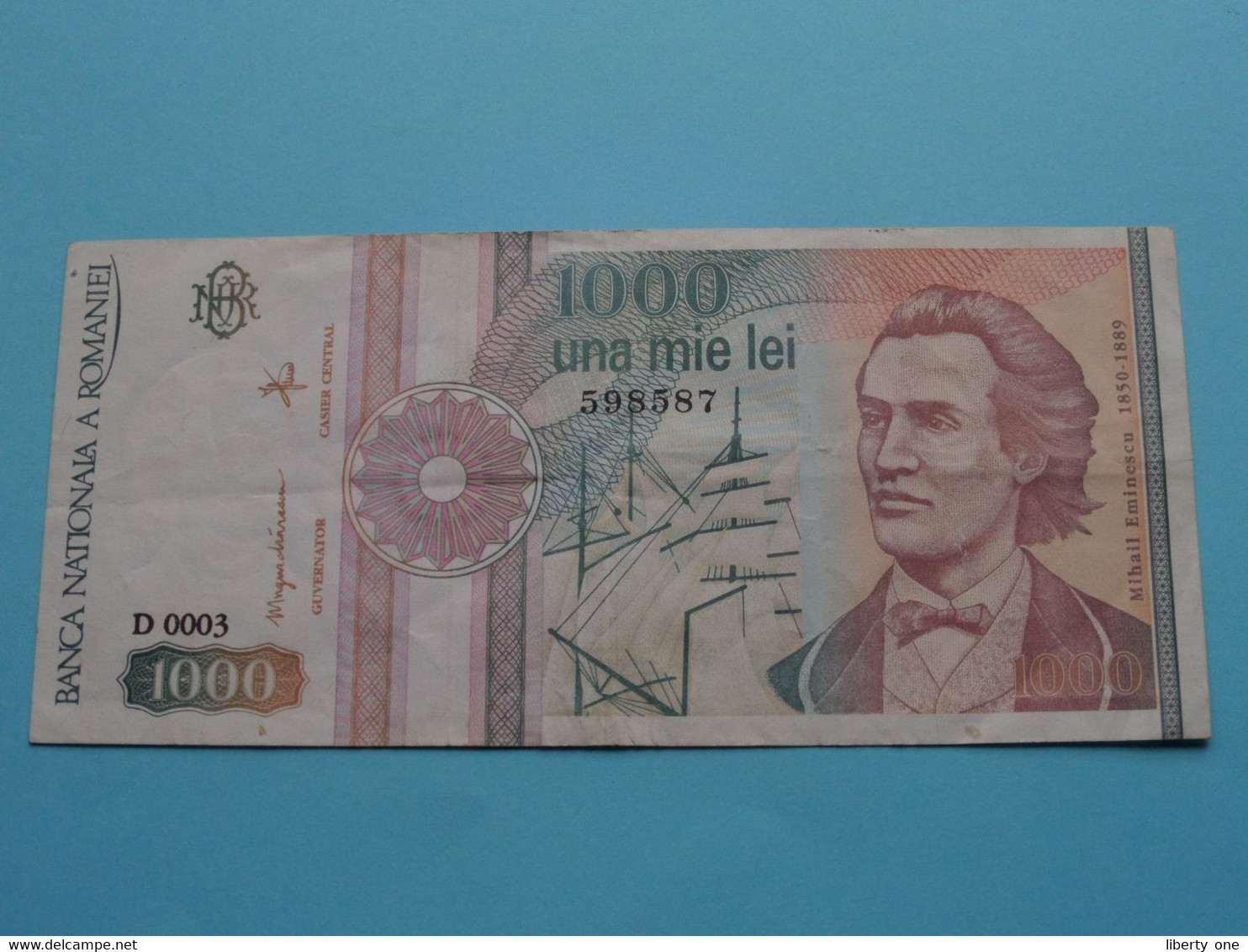 1.000 Una Mie Lei ( 1991 ) D 0003 - 598587 ( For Grade, Please See SCANS ) Circulated ! - Rumania