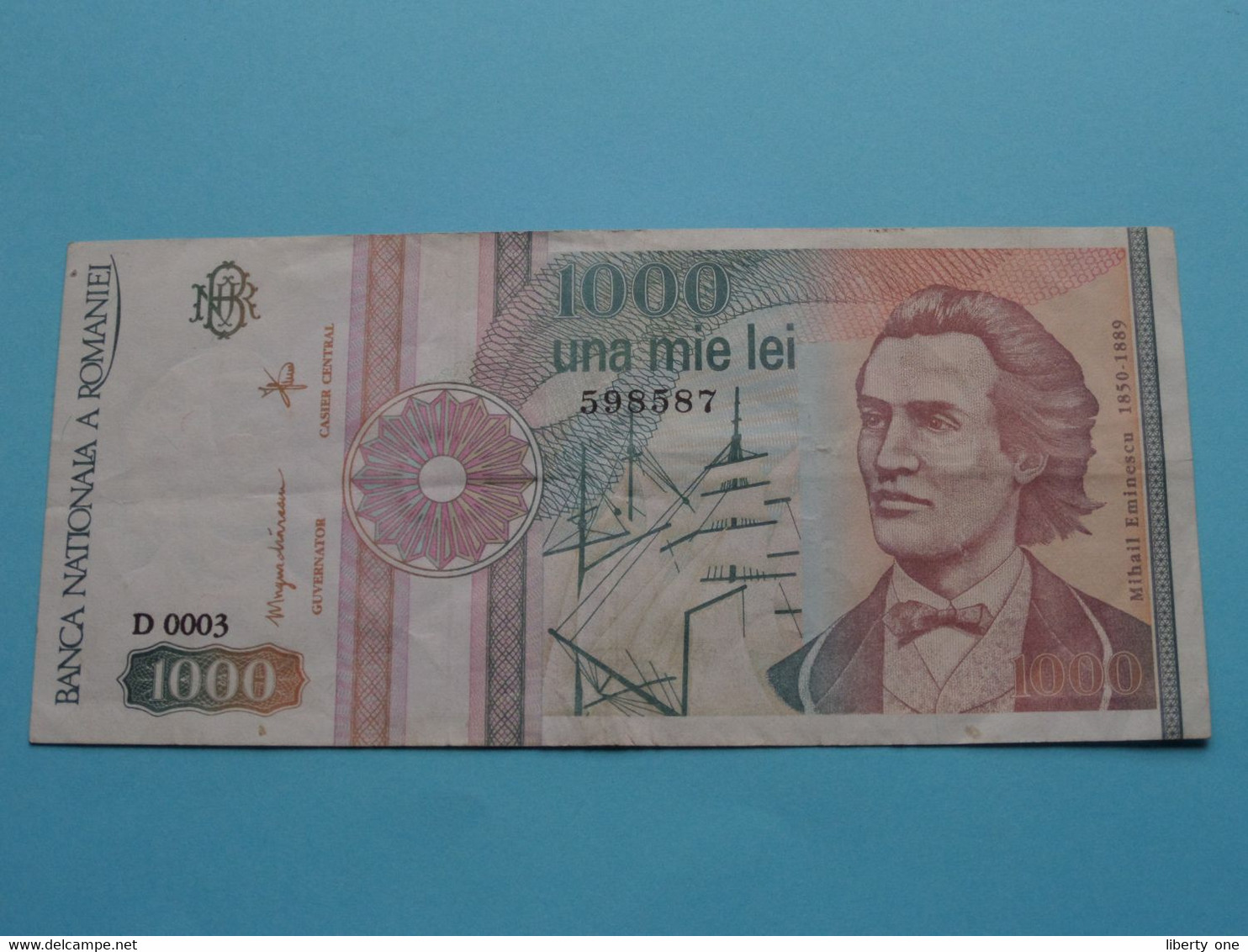 1.000 Una Mie Lei ( 1991 ) D 0003 - 598587 ( For Grade, Please See SCANS ) Circulated ! - Roumanie