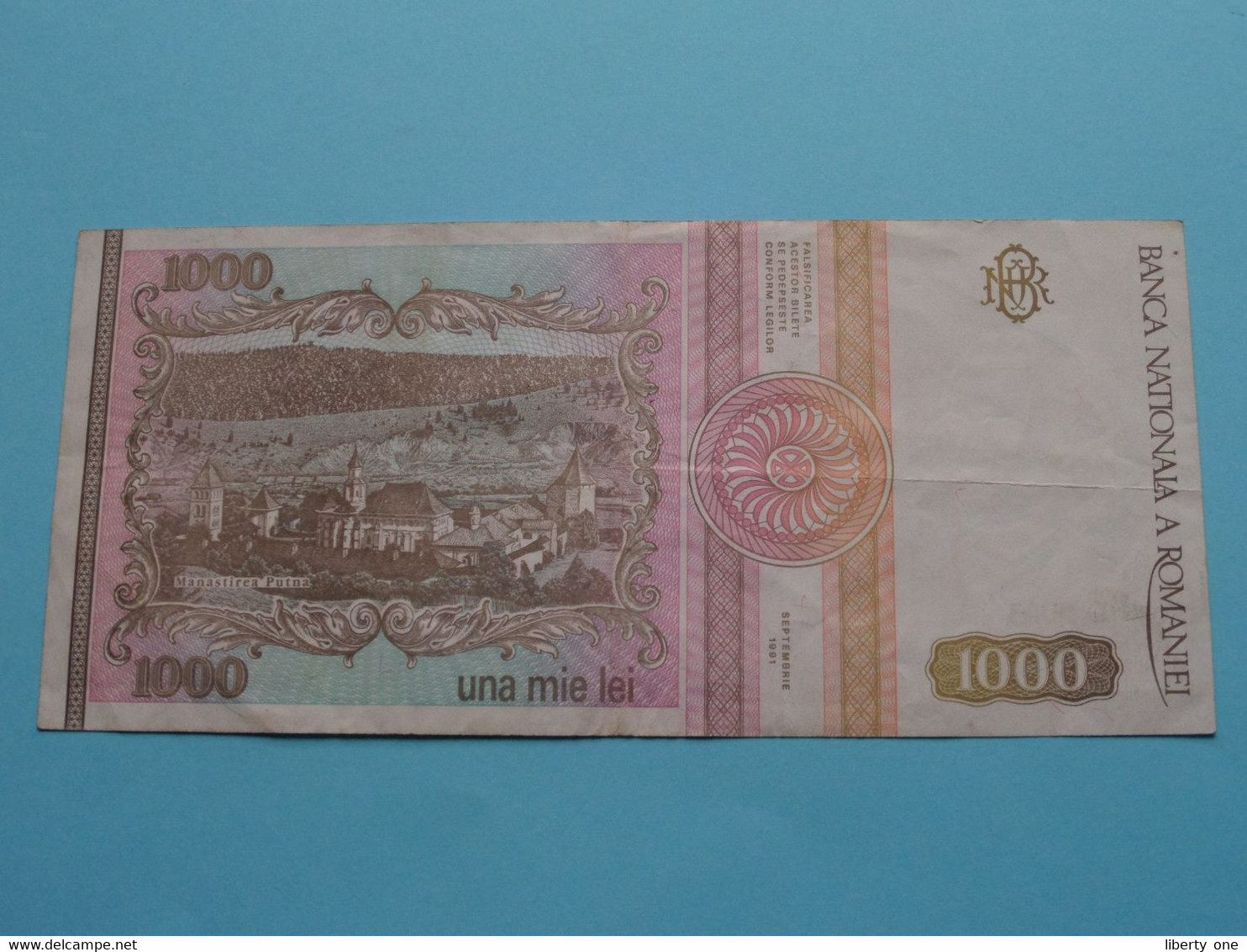 1.000 Una Mie Lei ( 1991 ) D 0003 - 598587 ( For Grade, Please See SCANS ) Circulated ! - Roumanie