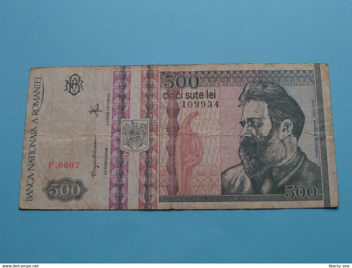 500 Cinci Sute Lei ( 1992 ) F 0007 - 109934 ( For Grade, Please See SCANS ) Circulated ! - Roemenië