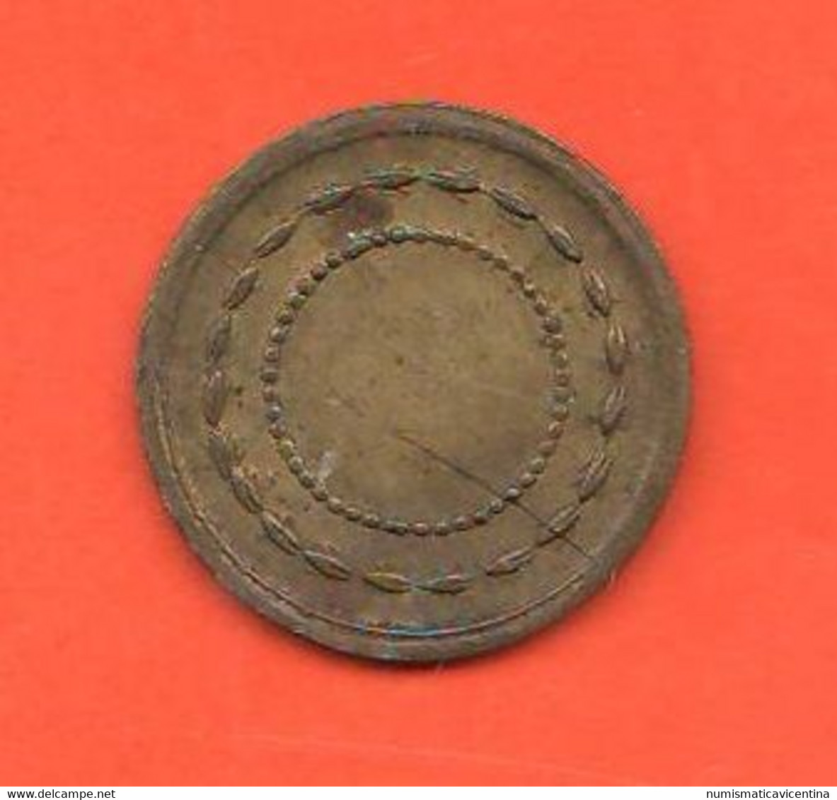 Italia 10 Centesimi Gettone Necessità Monetale XIX° Secolo 10 Cents Token Coin Bronze - Monétaires/De Nécessité