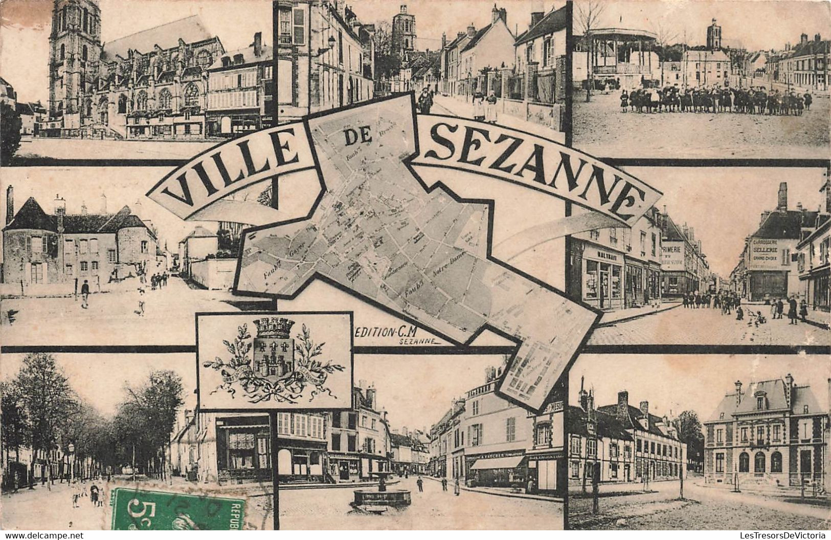 CPA Ville De Sézanne - Carte Multivues - Edition CM - Sezanne