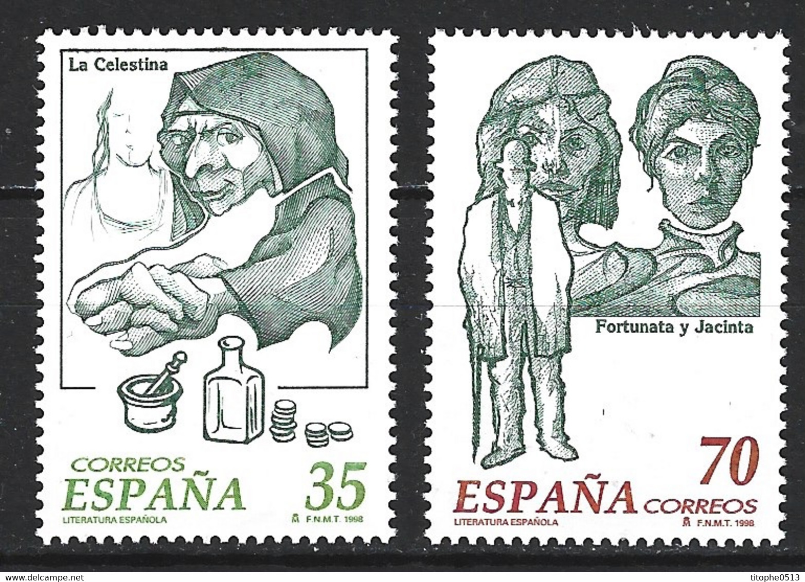 ESPAGNE. N°3113-4 De 1998. Littérature Espagnole. - Ecrivains