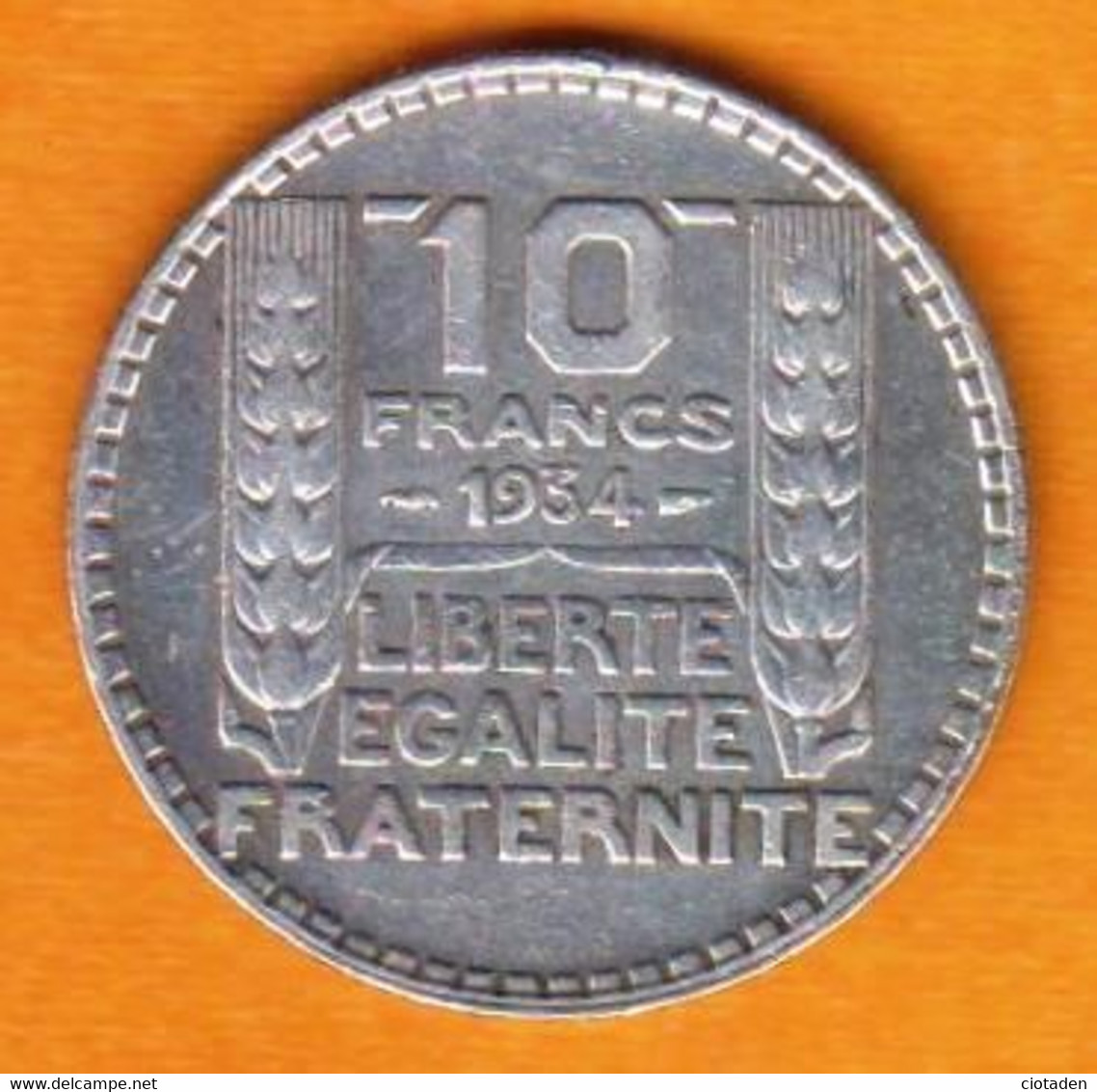 France - 10F Turin - ARGENT - 1934 - 10 Francs