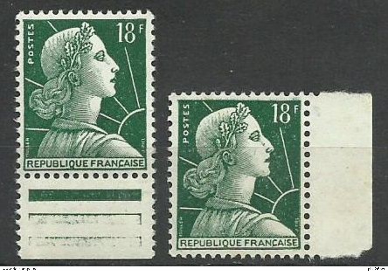 France N°1011A Et 1011A Variété Grain De Beauté Sur Le Nez      Neufs    * *    B/TB    Voir   Scans   Soldé ! ! ! - Unused Stamps