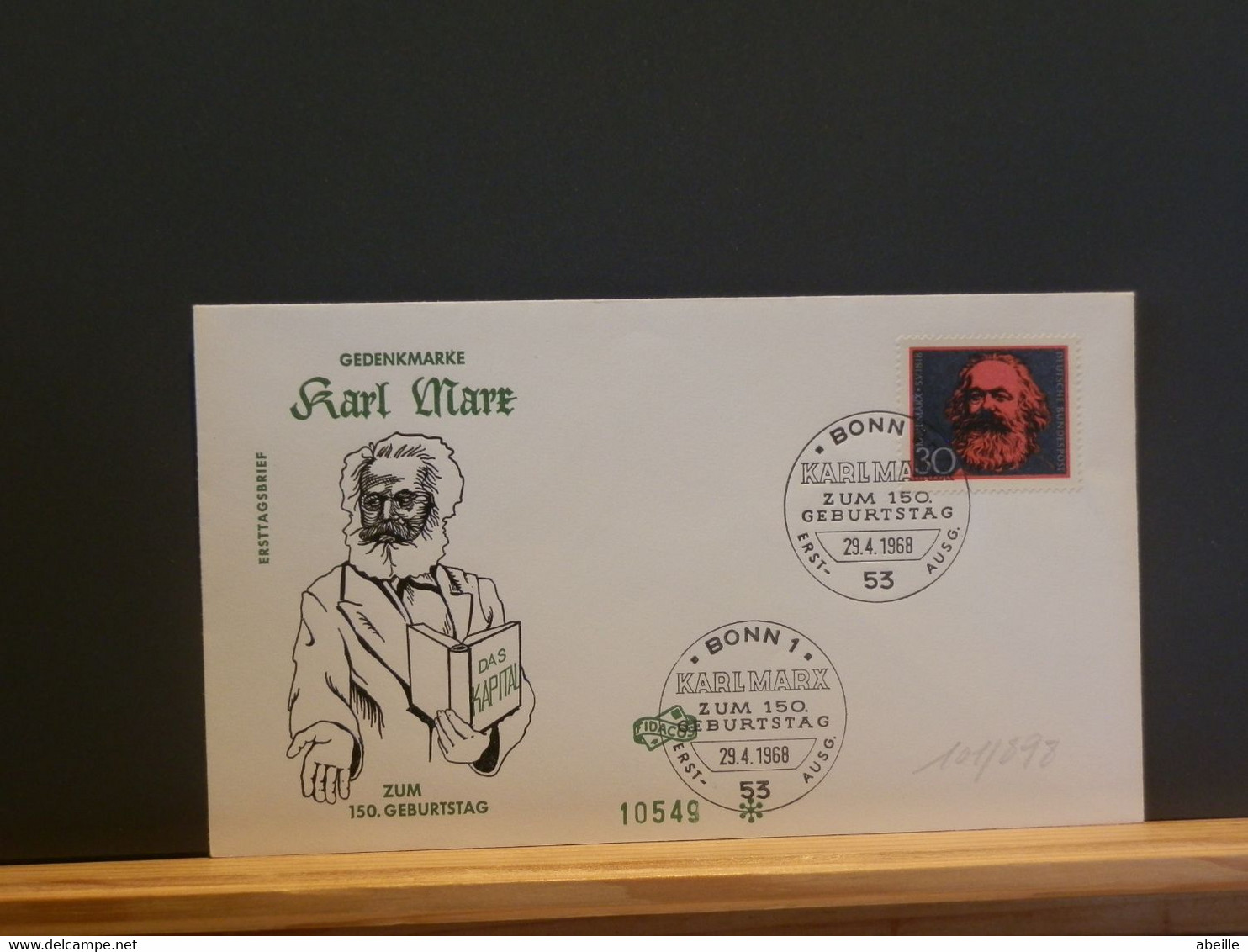 101/898  FDC ALLEMAGNE K. MARX - Karl Marx