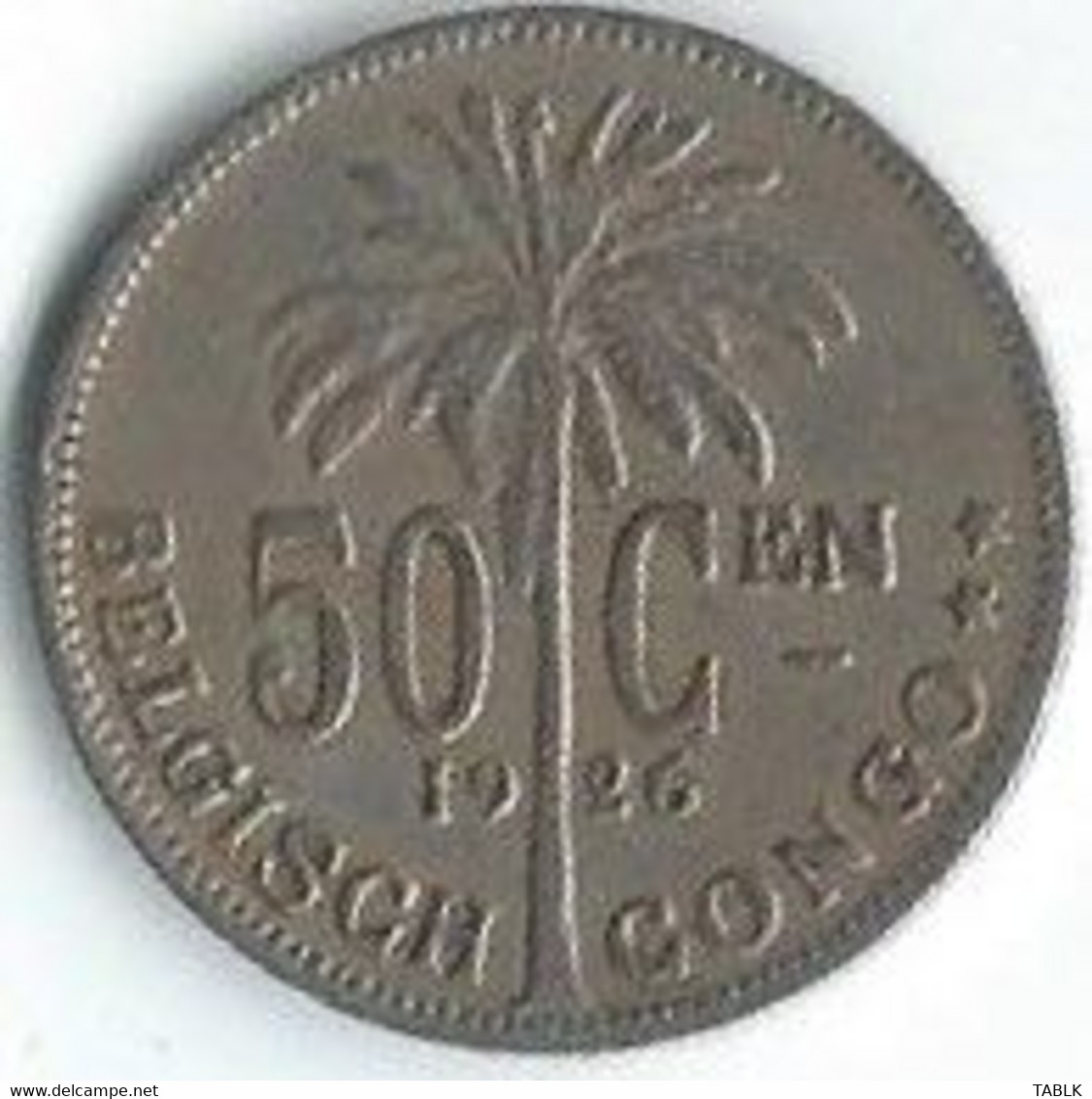 MM468 - BELGISCH CONGO - 50 CENT 1926 - VLAAMS - 1910-1934: Albert I