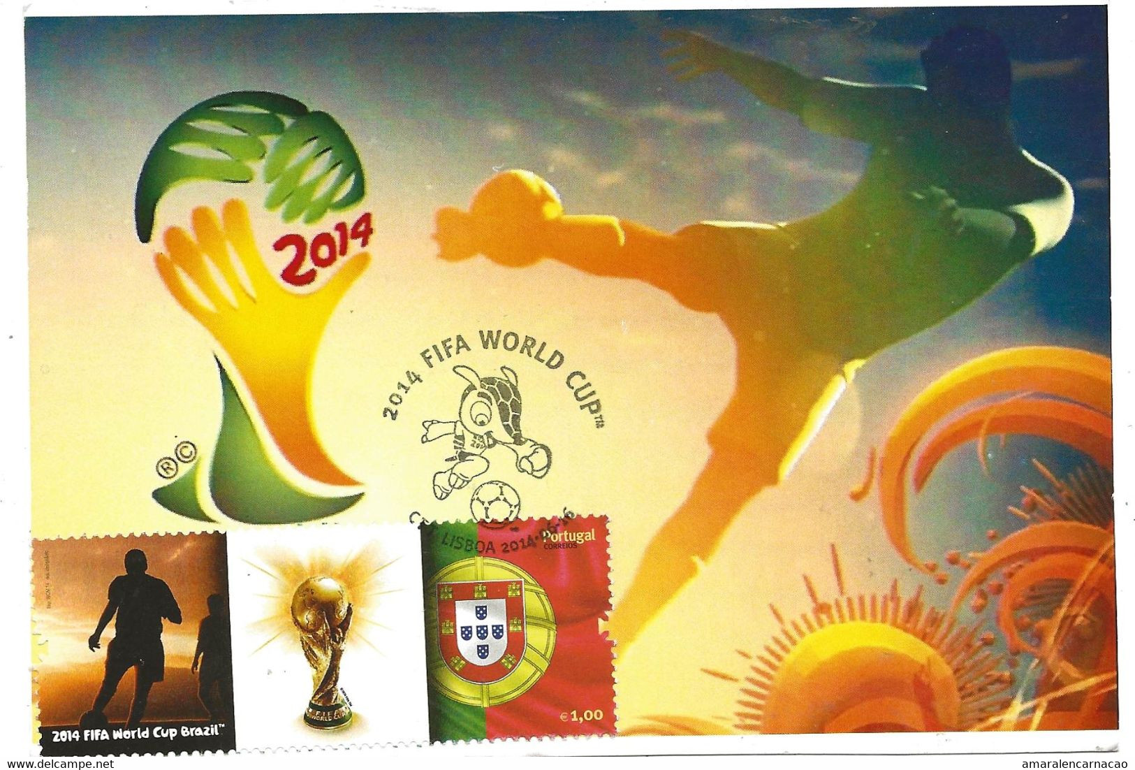 CARTE MAXIMUM - MAXIMUM CARD - MAXIMUM KARTE - CARTOLINA MAXIMA - PORTUGAL - FOOTBALL - COUPE DU MONDE - BRÈSIL / BRAZIL - 2014 – Brasilien