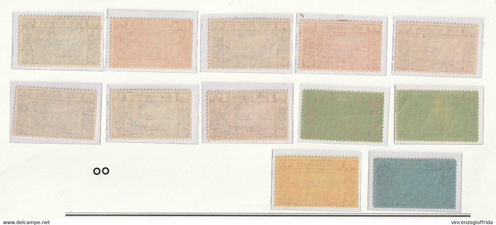 NEW EBRIDES Condominium 1938 Paesaggio Locale Con Iscrizione "NUOVE EBRIDI" Serie 97/108 **MNH - Unused Stamps