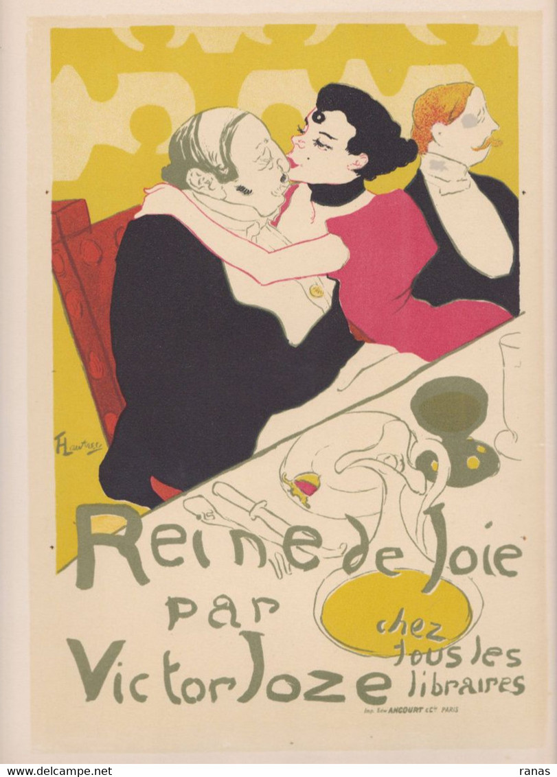 Affiche Lithographie Toulouse Lautrec Art Nouveau Style Les Maitres De L'affiche Reine De Joie - Afiches