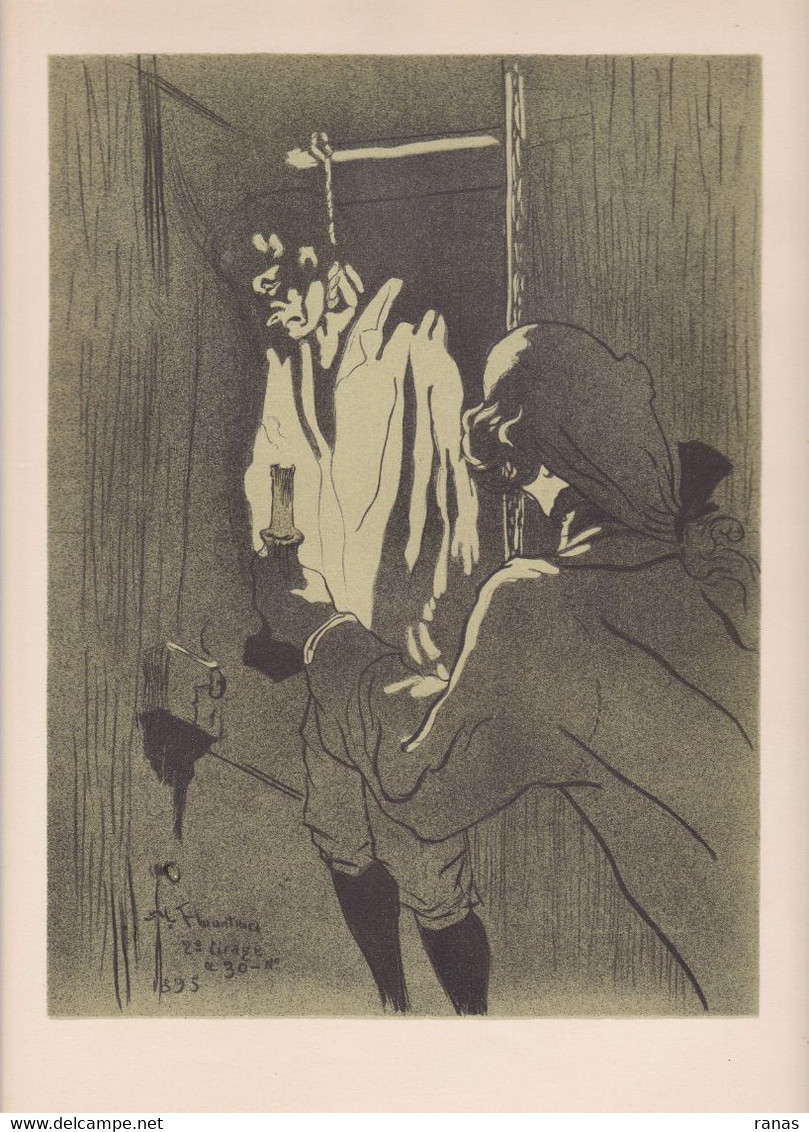 Affiche Lithographie Toulouse Lautrec Art Nouveau Style Les Maitres De L'affiche Pendu - Plakate