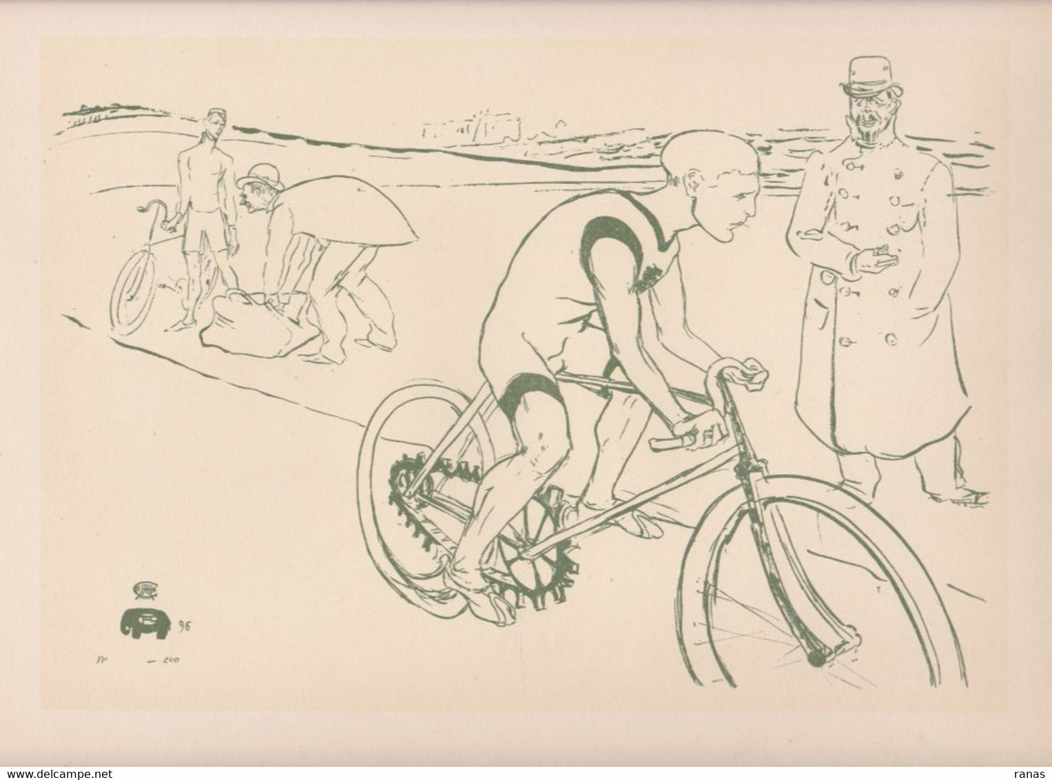 Affiche Lithographie Toulouse Lautrec Art Nouveau Style Les Maitres De L'affiche Cycle Vélo Cyclisme - Affiches