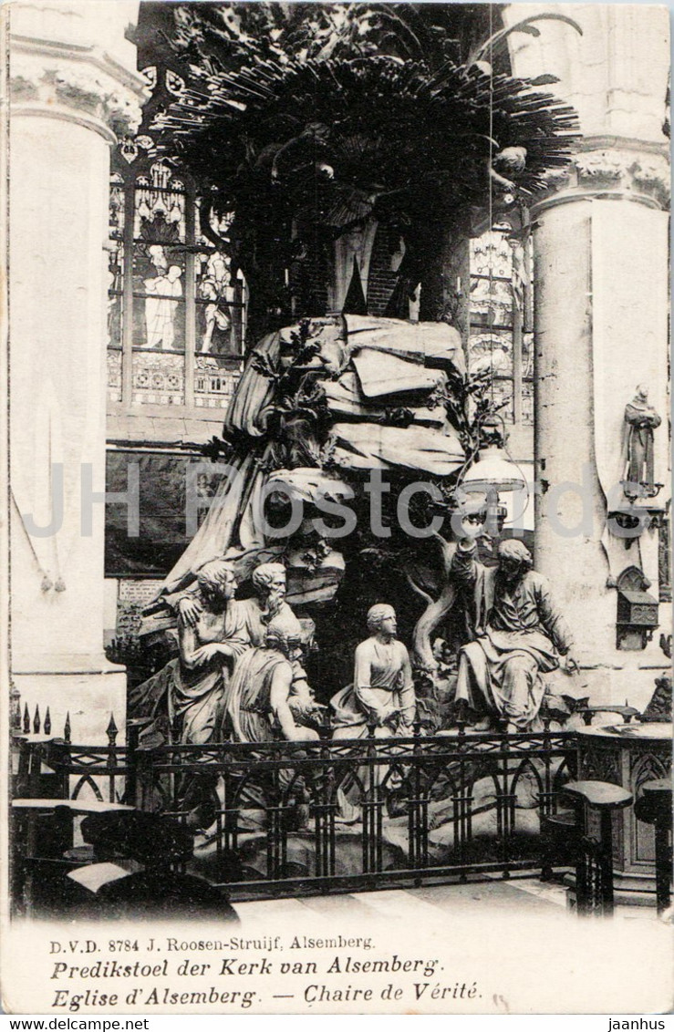 Predikstoel Der Kerk Van Alsemberg - Eglise D'Alsemberg - Chaire De Verite - 8784 - Old Postcard - Belgium - Unused - Beersel