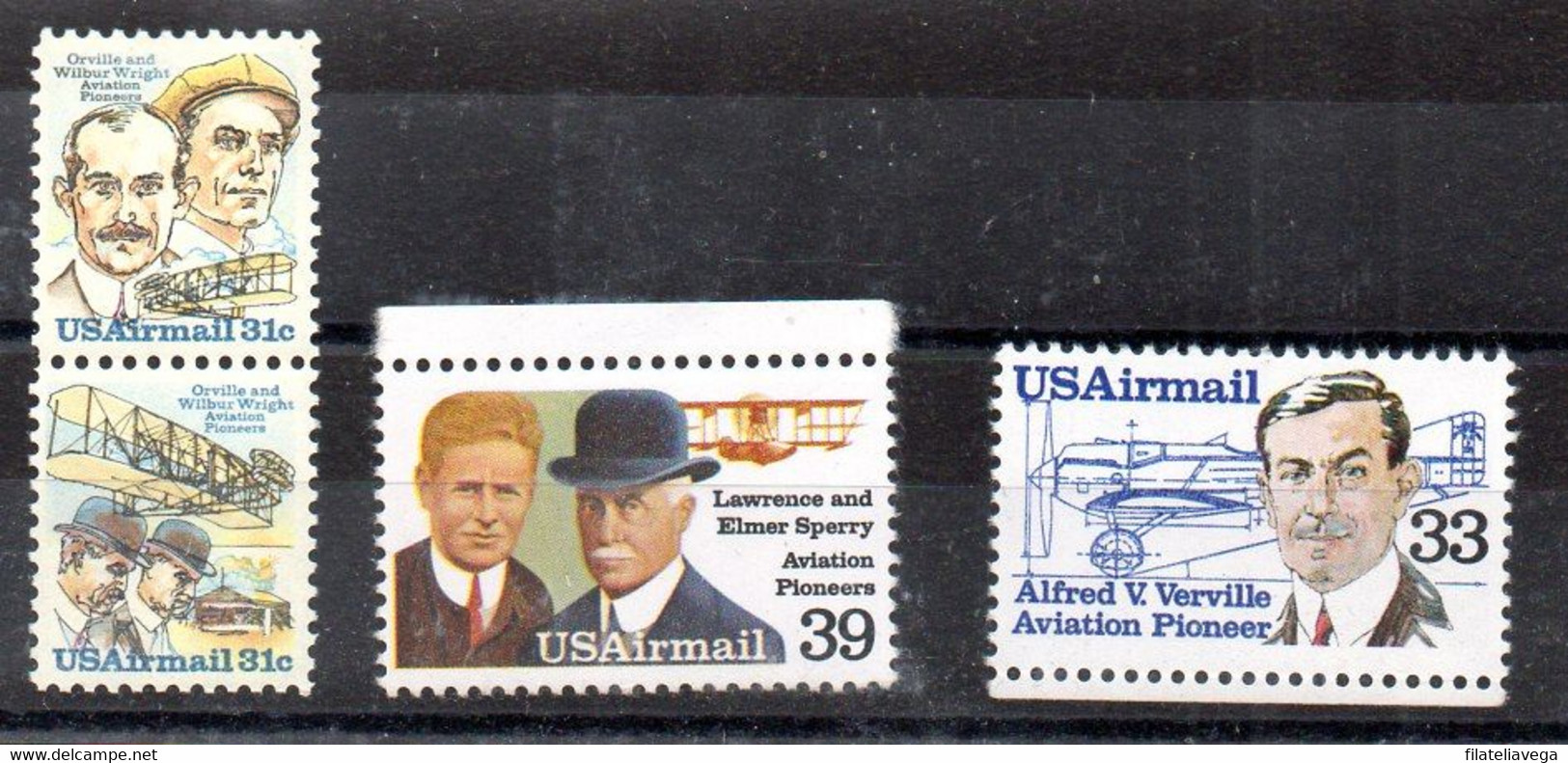 Estados Unidos Series Aéreos N ºYvert 85/86 + 107/08 ** - 3b. 1961-... Neufs